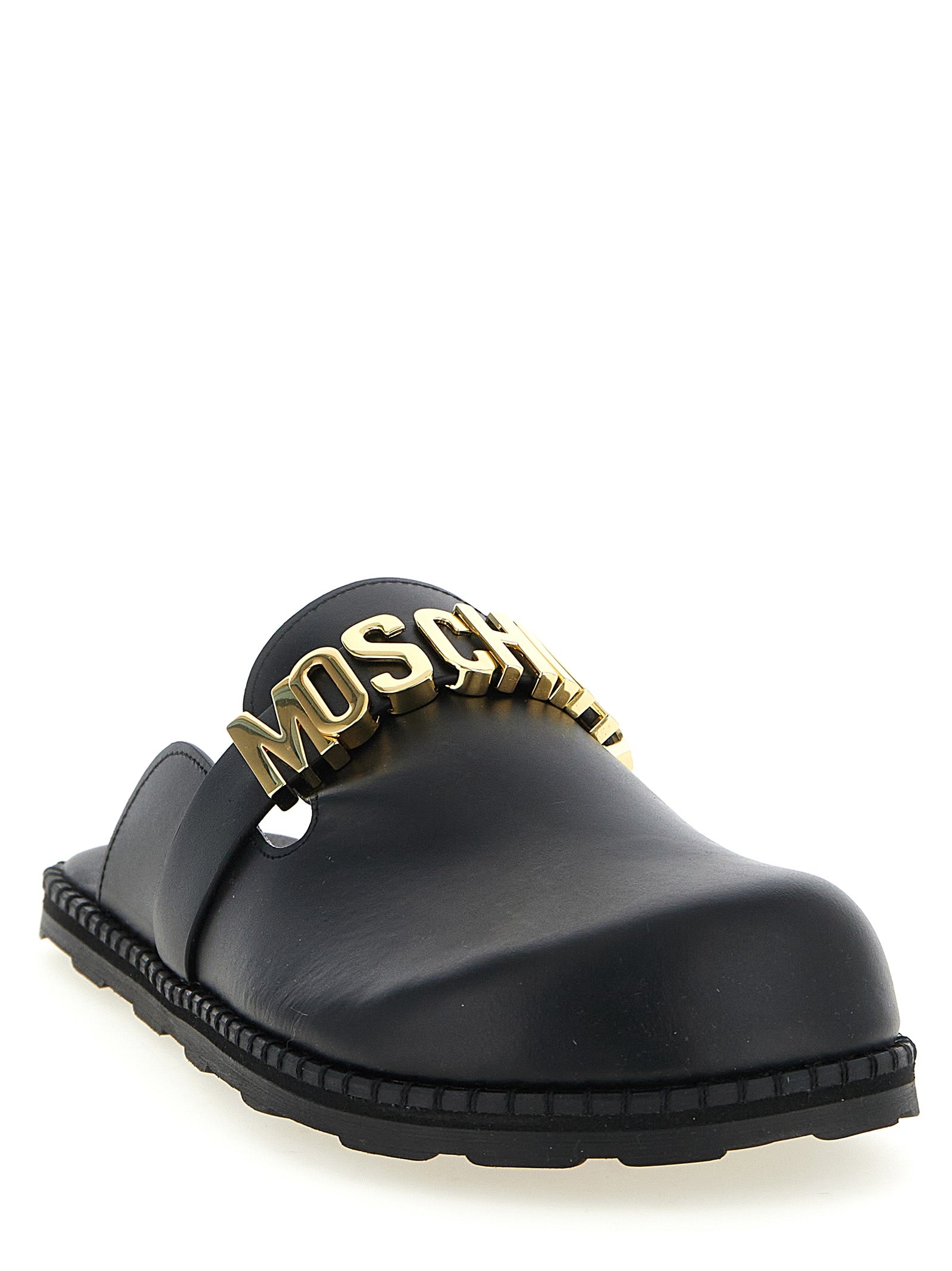 Moschino Leather Sabots