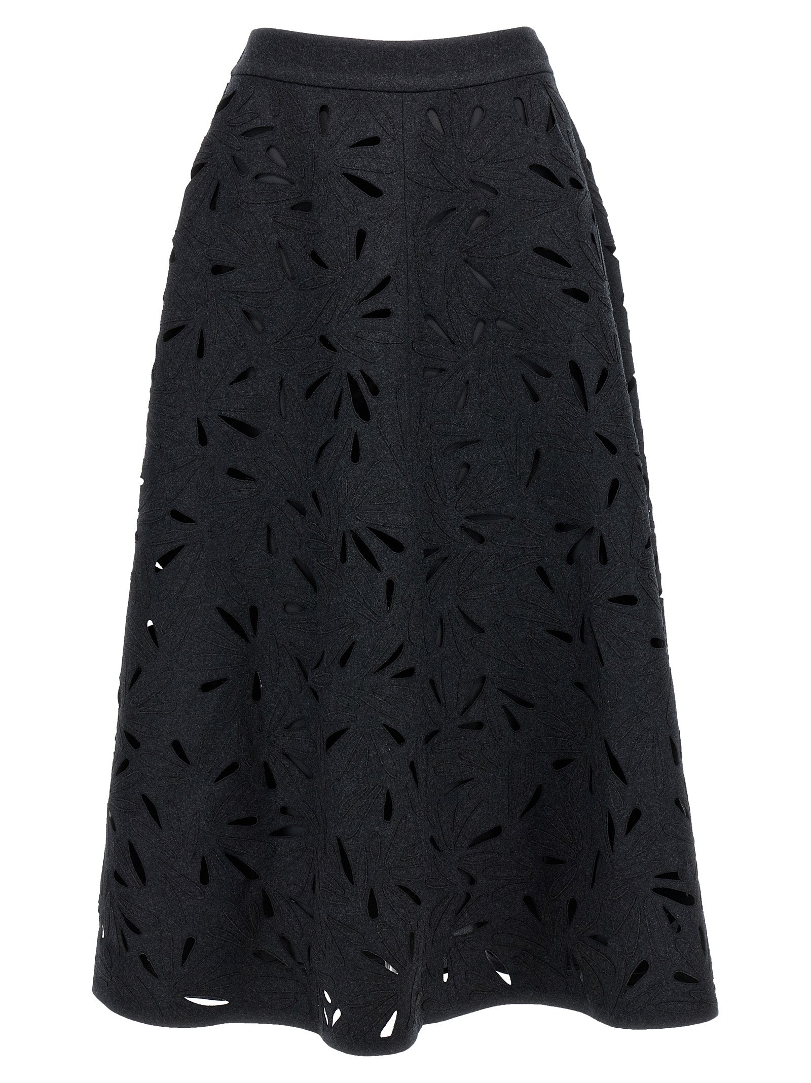 Brunello Cucinelli Openwork Embroidery Skirt