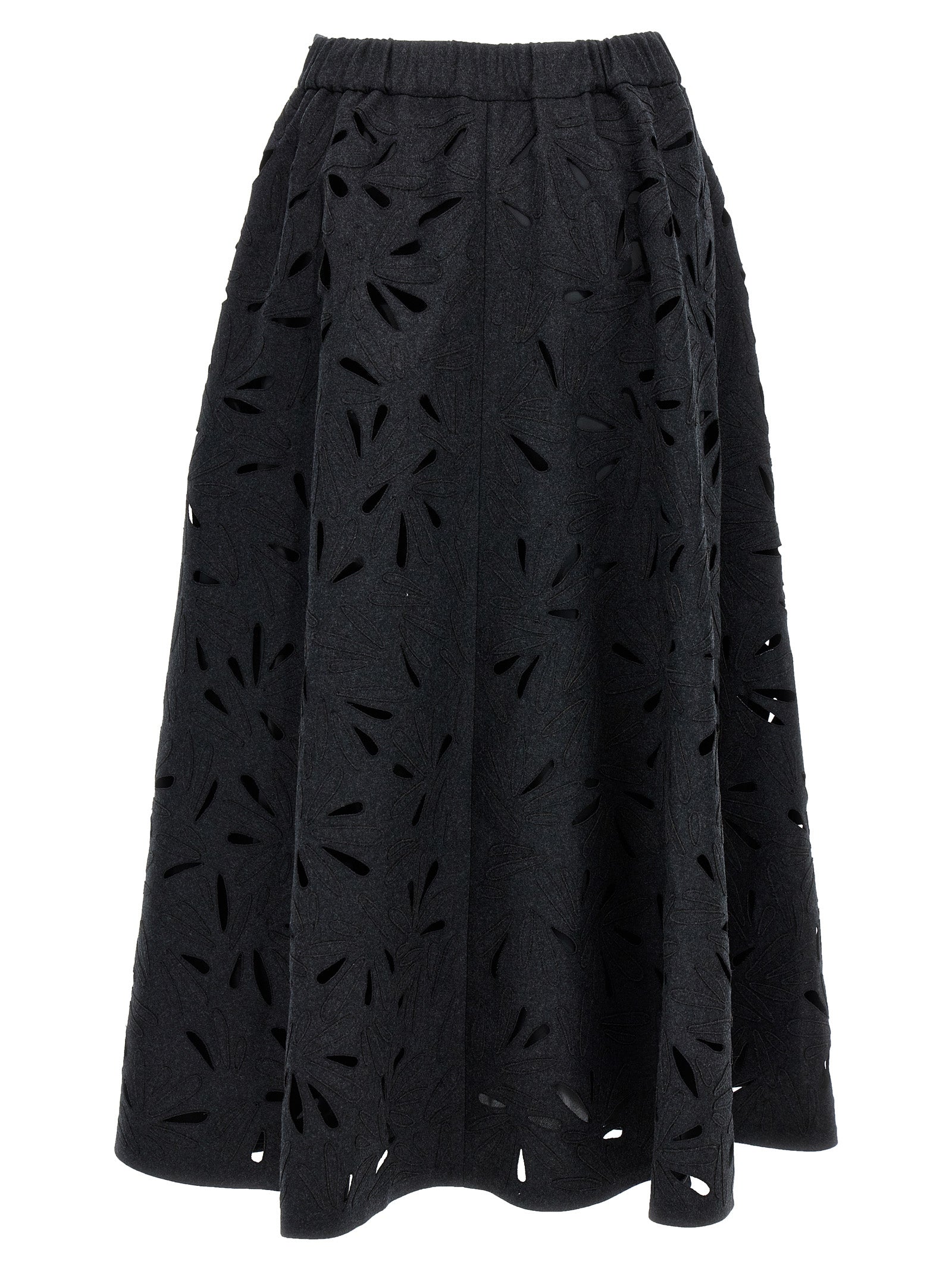 Brunello Cucinelli Openwork Embroidery Skirt