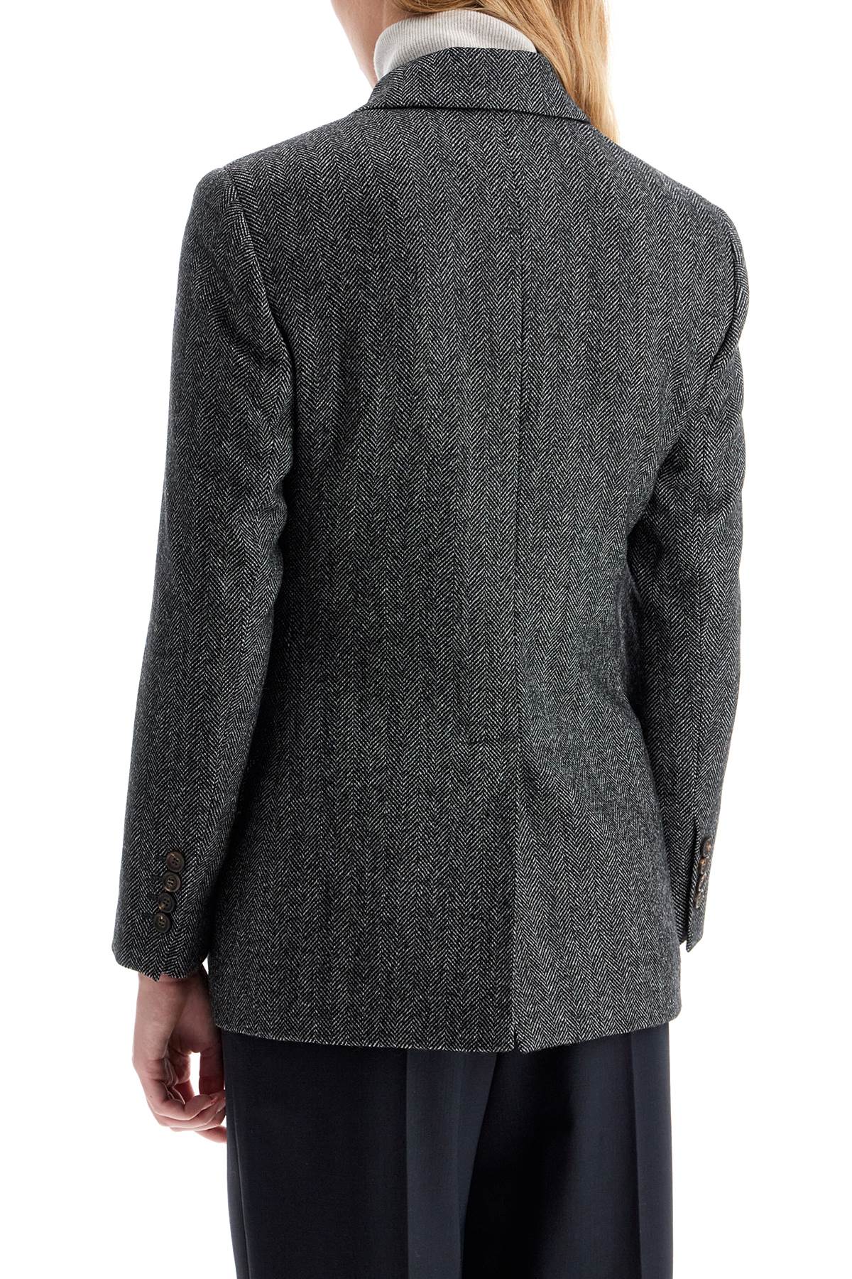 Brunello Cucinelli 'Chevron Wool Carded Techno Jacket'