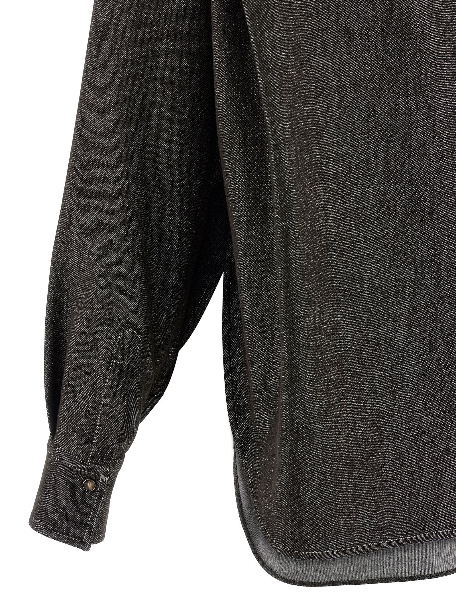 Brunello Cucinelli Lamé Denim Shirt