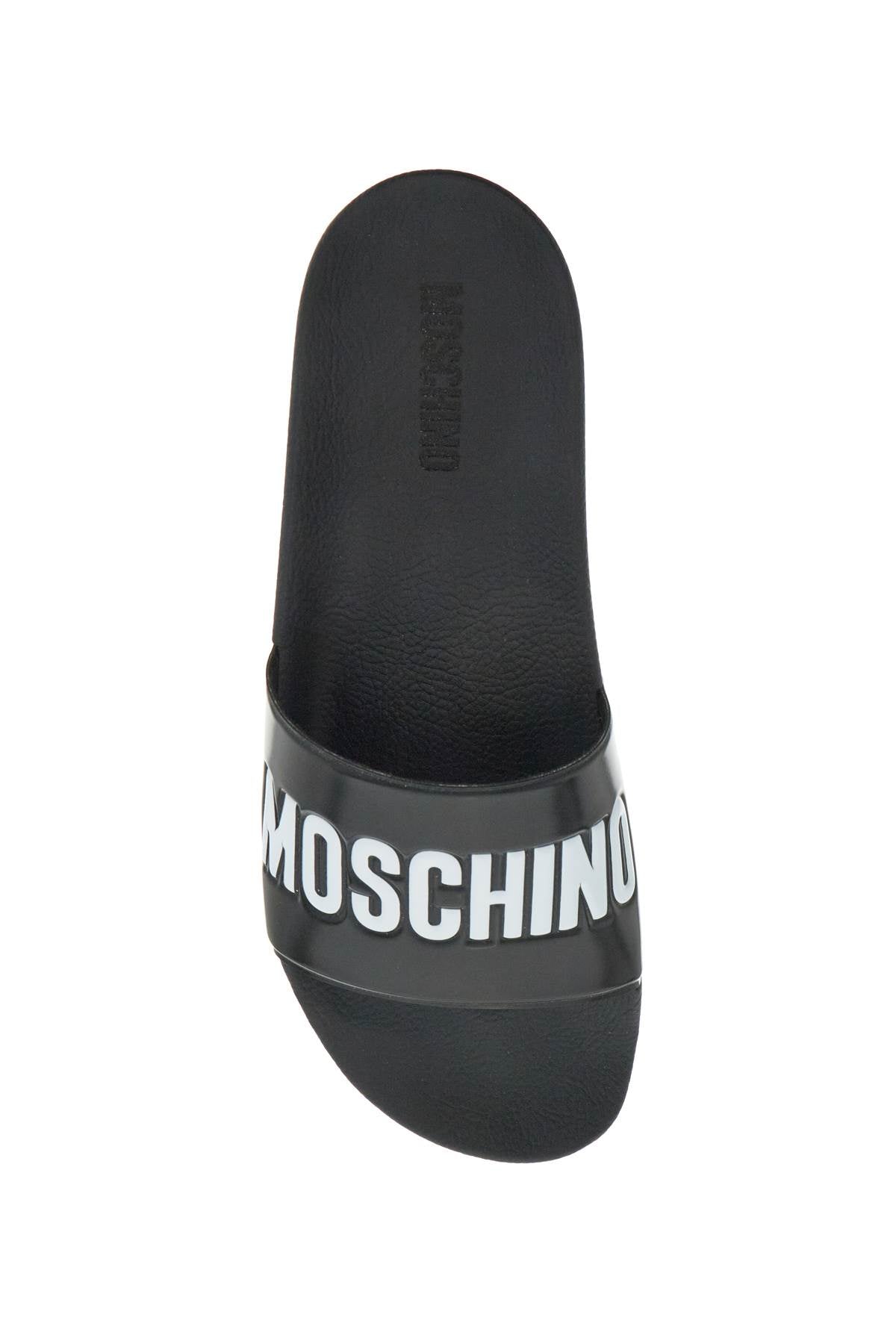 Moschino Rubber Slides With Logo Branding