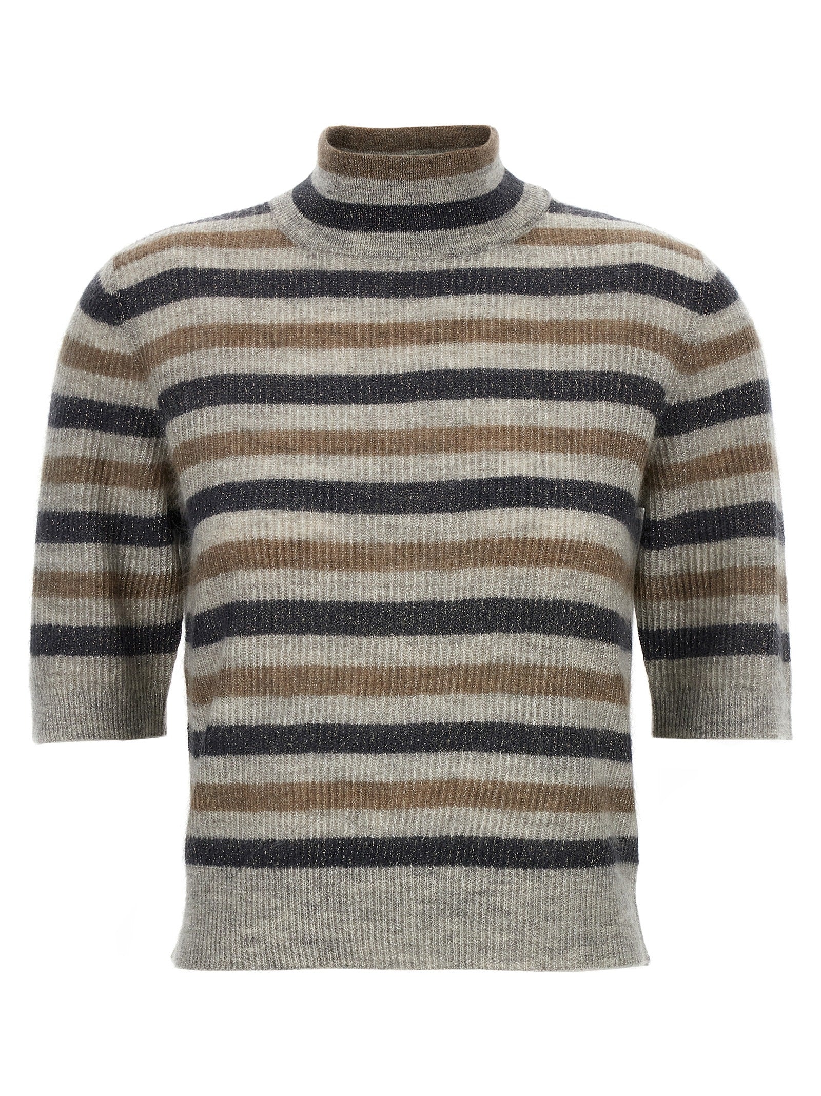 Brunello Cucinelli Lurex Wool Cropped Sweater