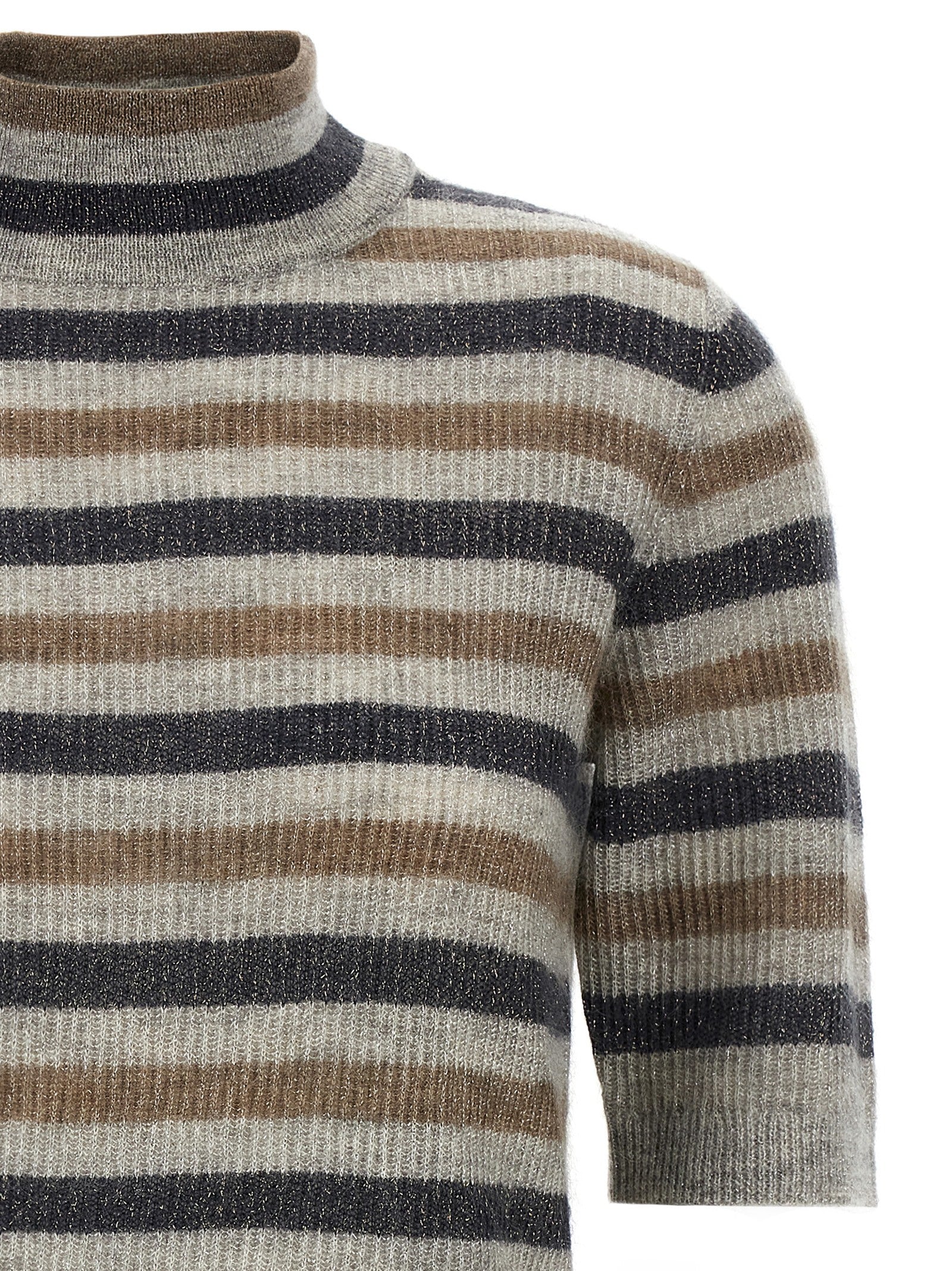 Brunello Cucinelli Lurex Wool Cropped Sweater