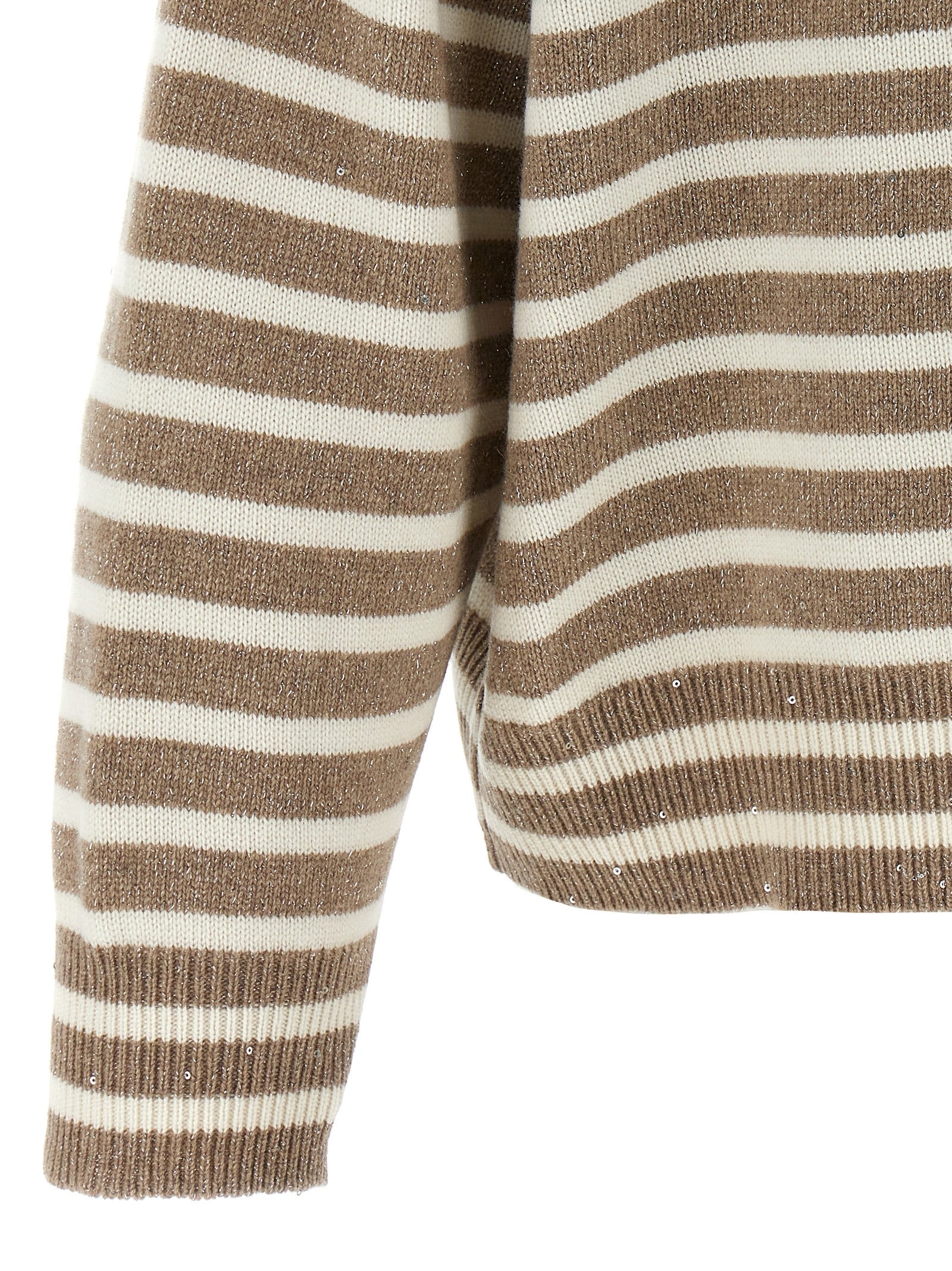 Brunello Cucinelli Sequin Striped Sweater