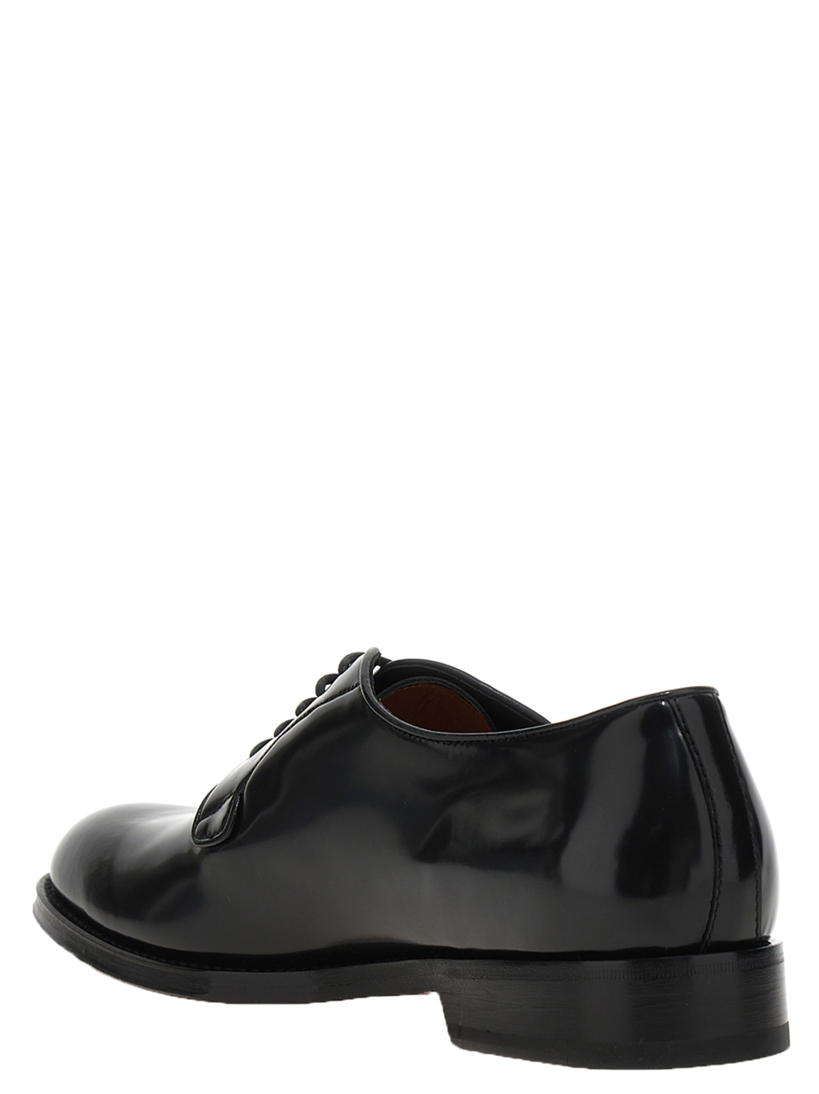 Santoni Shiny Leather Lace Up Shoes