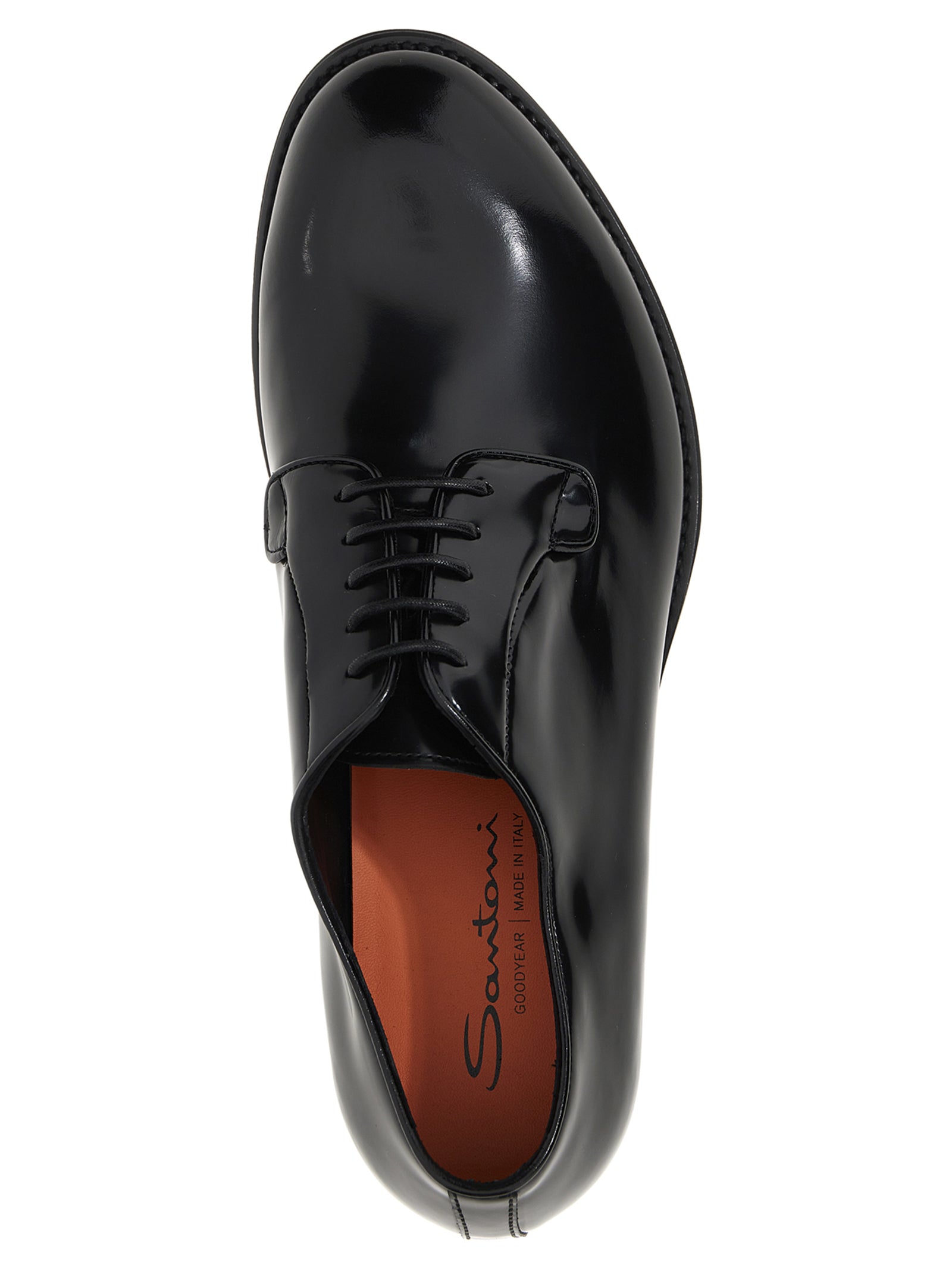 Santoni Shiny Leather Lace Up Shoes