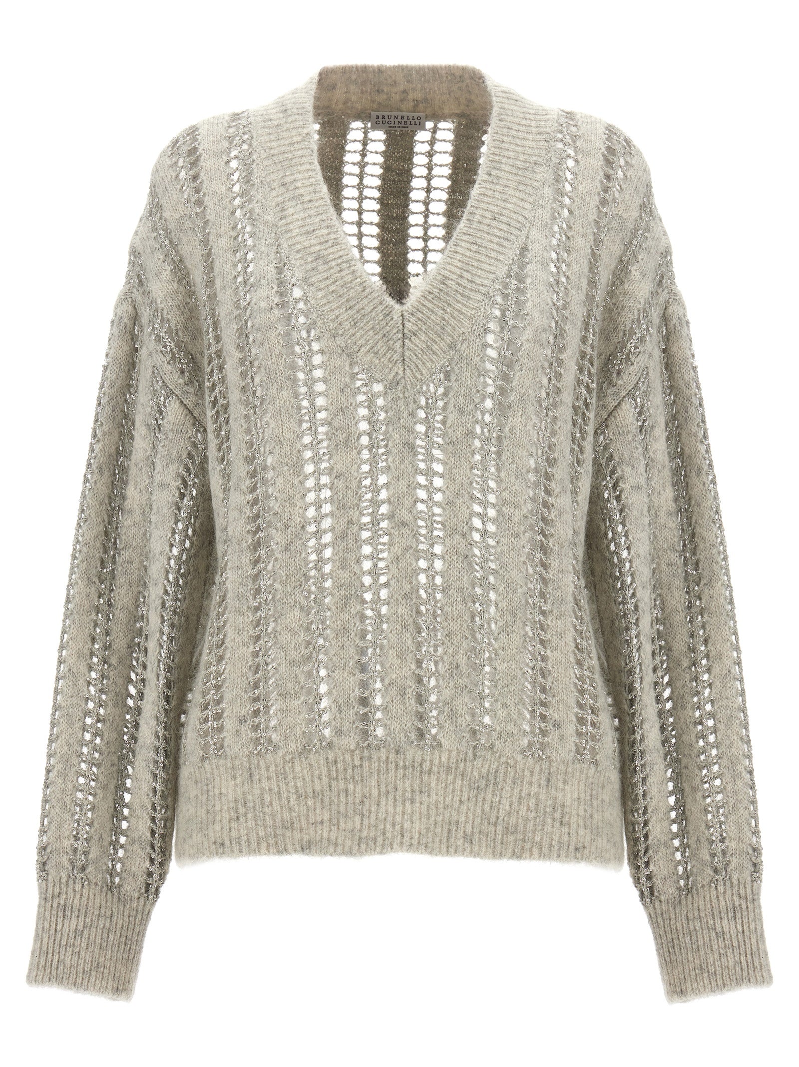 Brunello Cucinelli Sequin Openwork Sweater