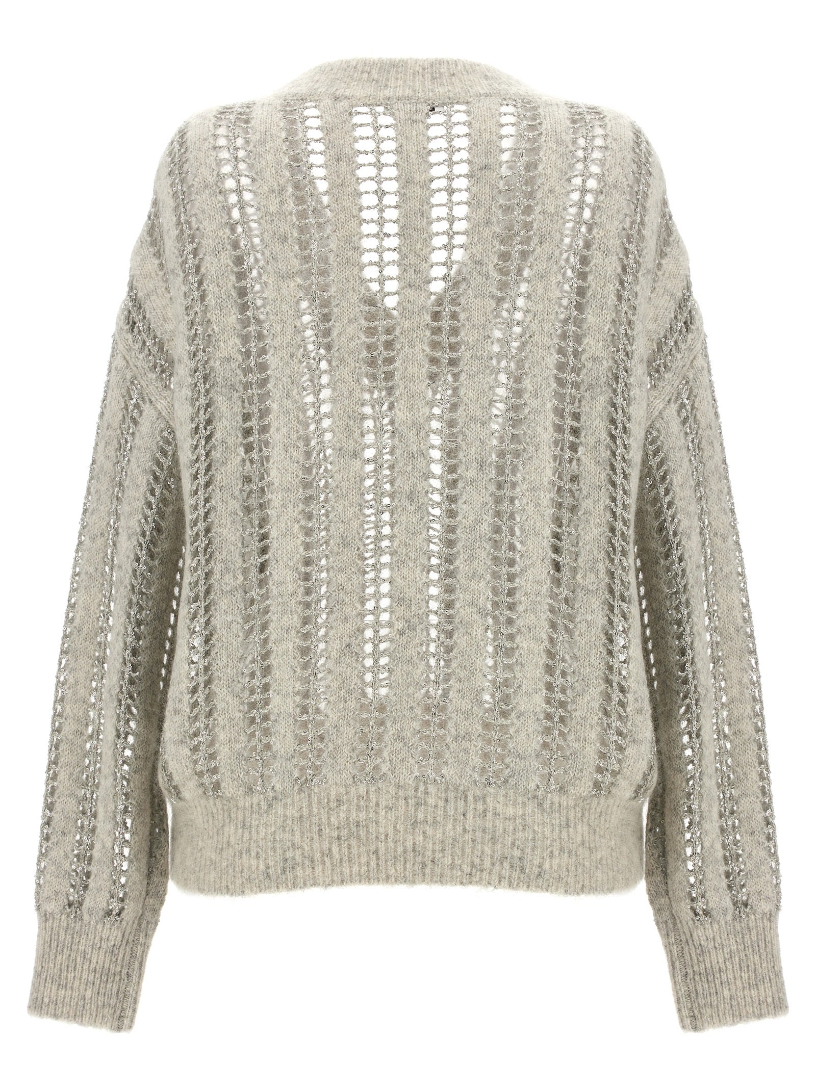 Brunello Cucinelli Sequin Openwork Sweater