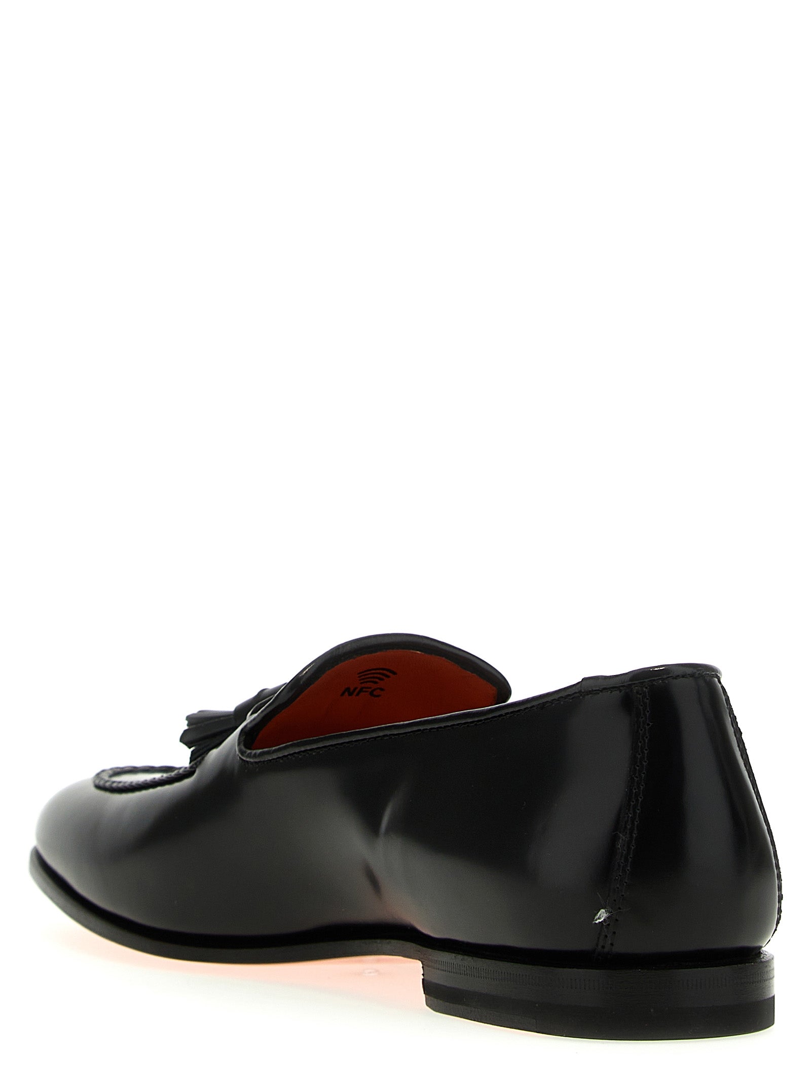 Santoni Nappa Leather Moccasins