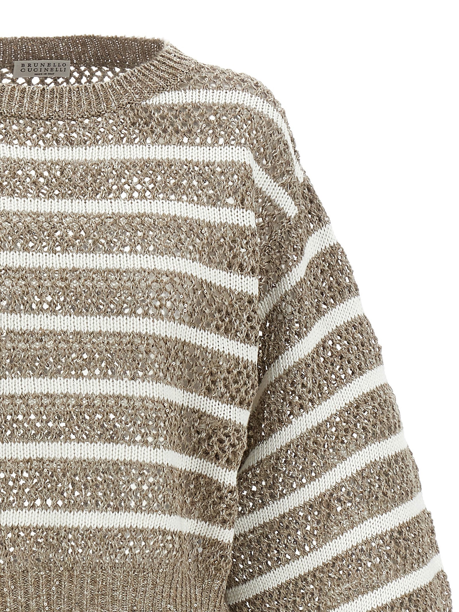 Brunello Cucinelli Pullover 'Dazzling Ribbed Net'