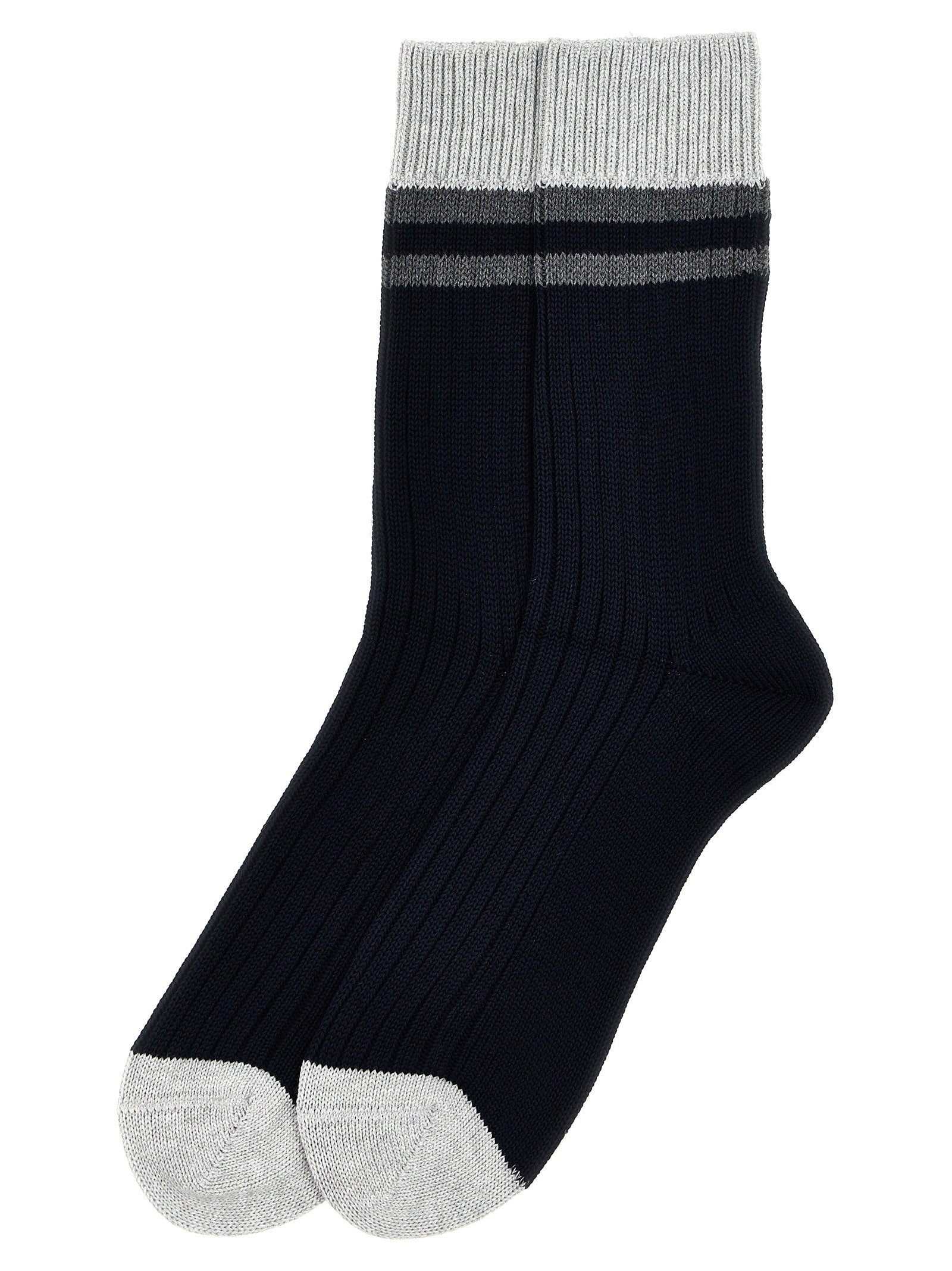 Brunello Cucinelli Striped Cotton Socks