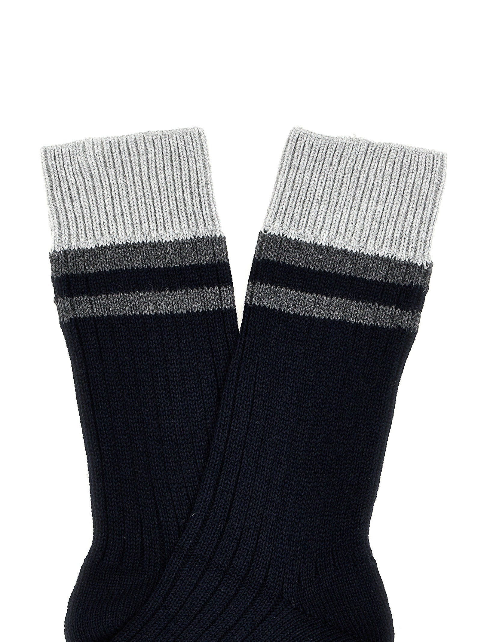 Brunello Cucinelli Striped Cotton Socks