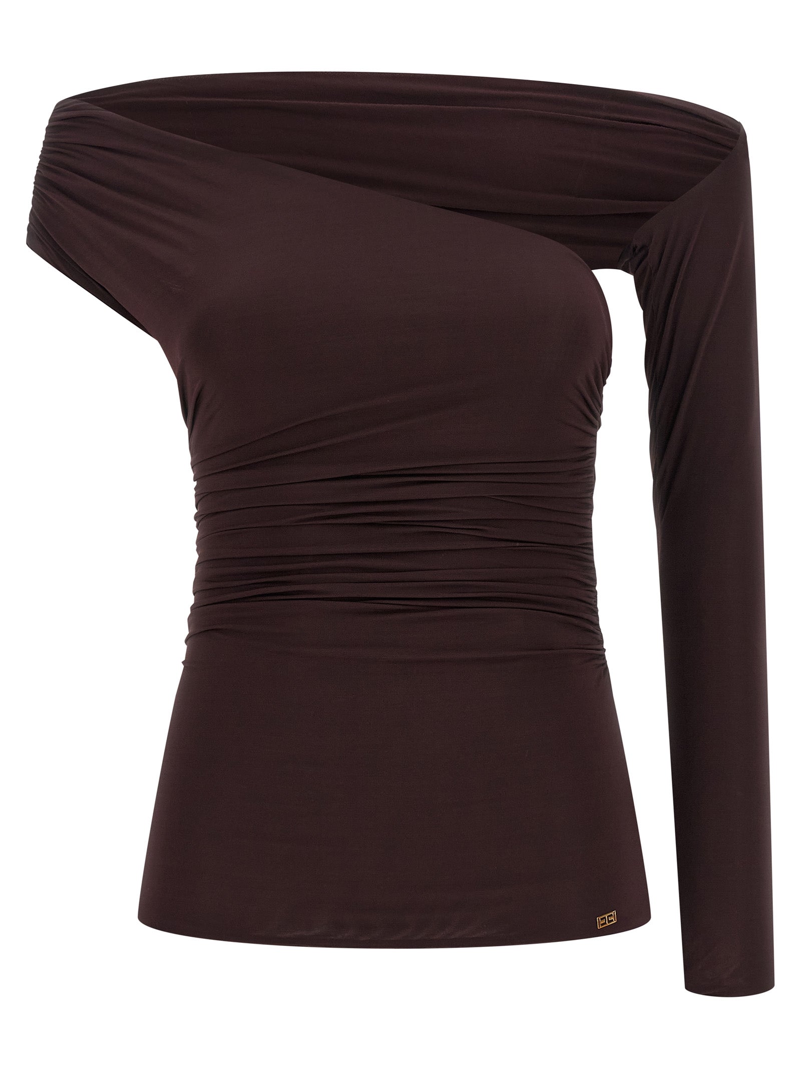 Elisabetta Franchi Asymmetrical Neckline Top