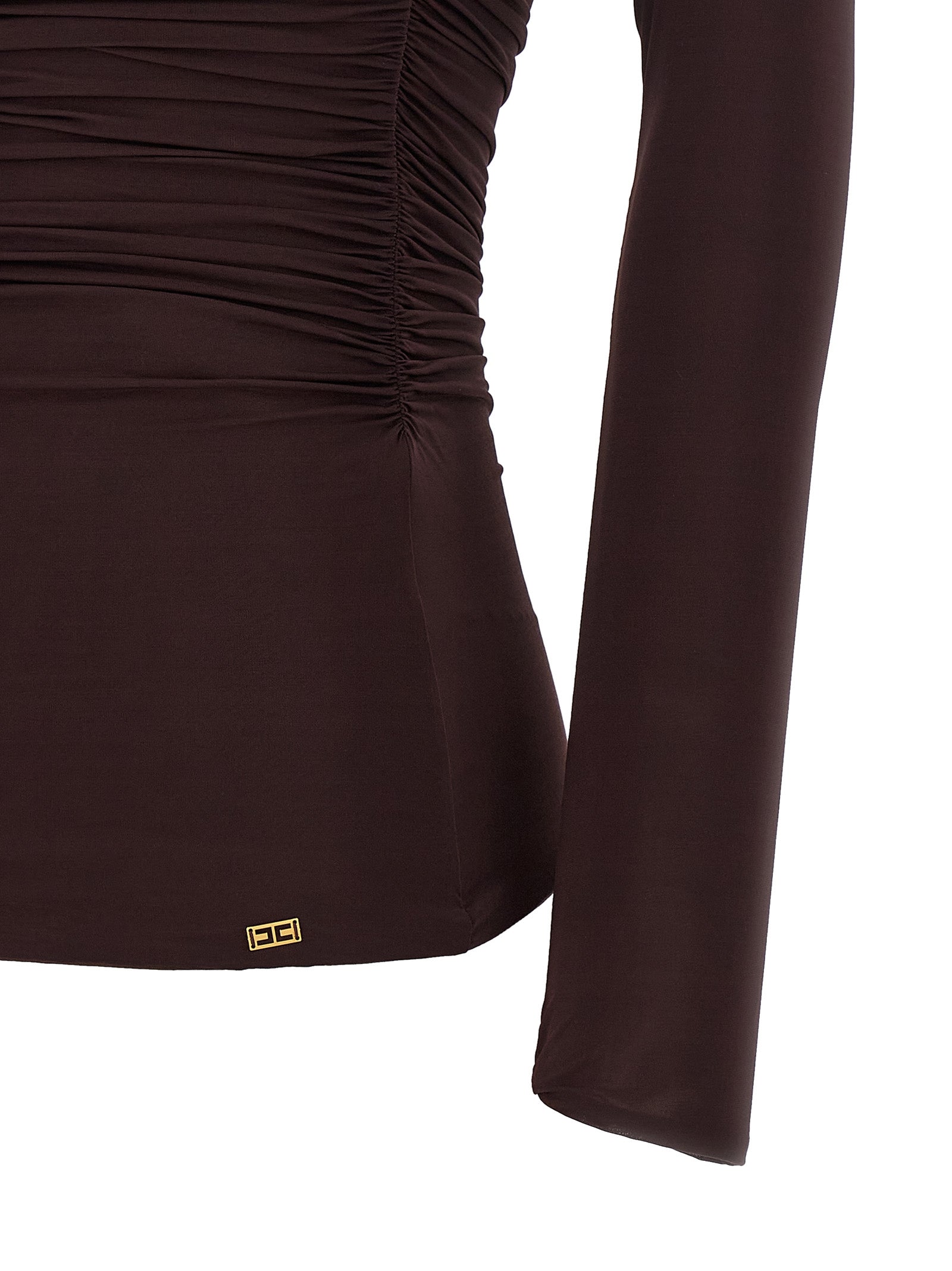 Elisabetta Franchi Asymmetrical Neckline Top
