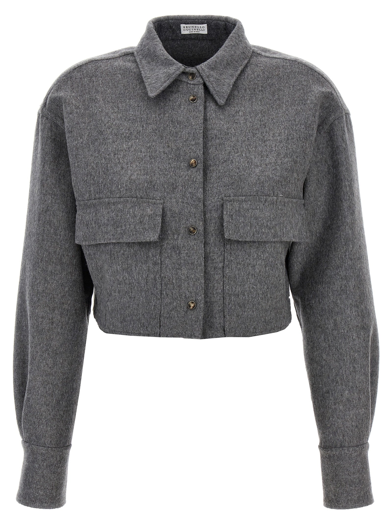 Brunello Cucinelli Cropped Cashmere Shirt