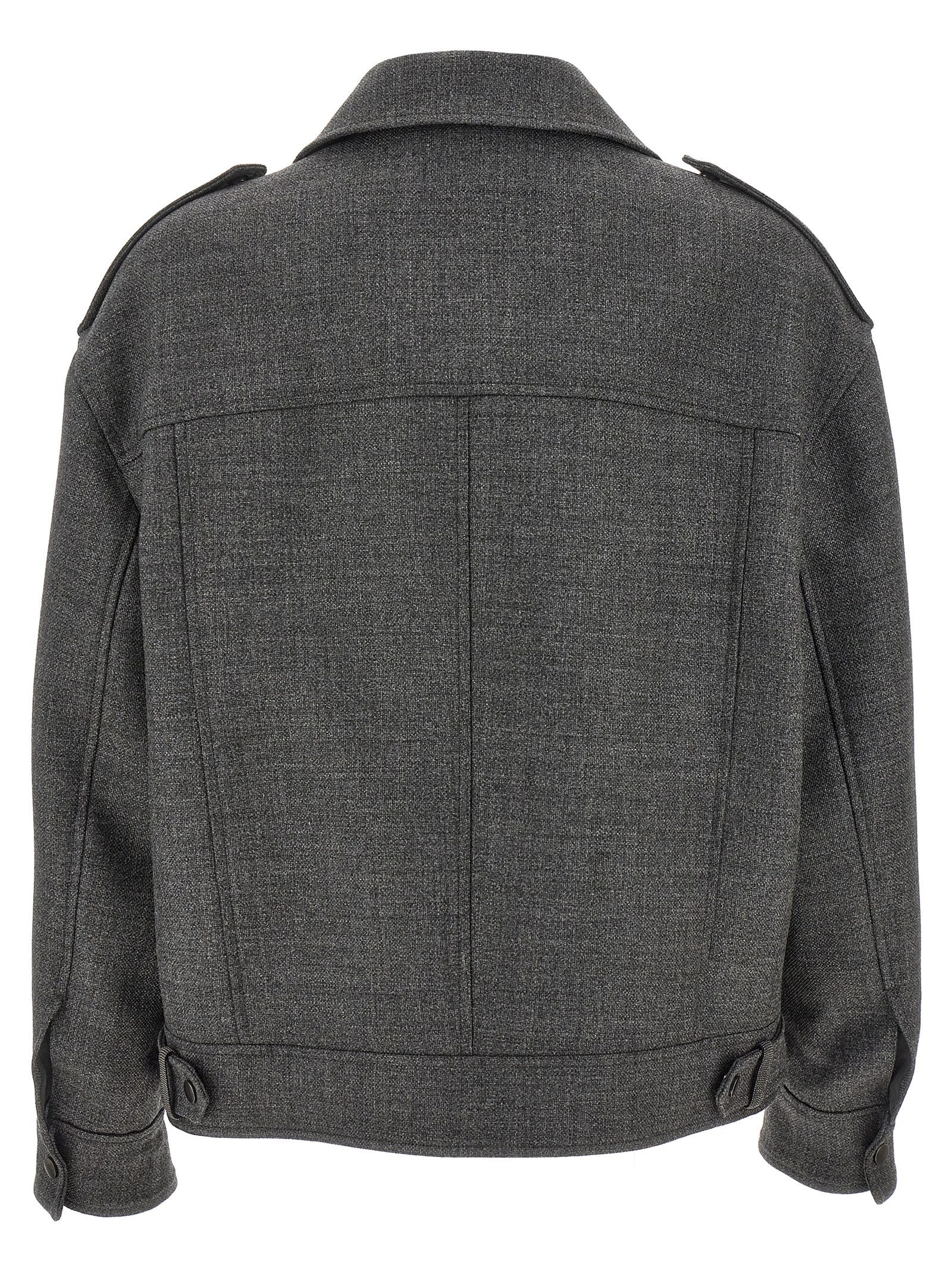 Brunello Cucinelli Wool Biker Jacker