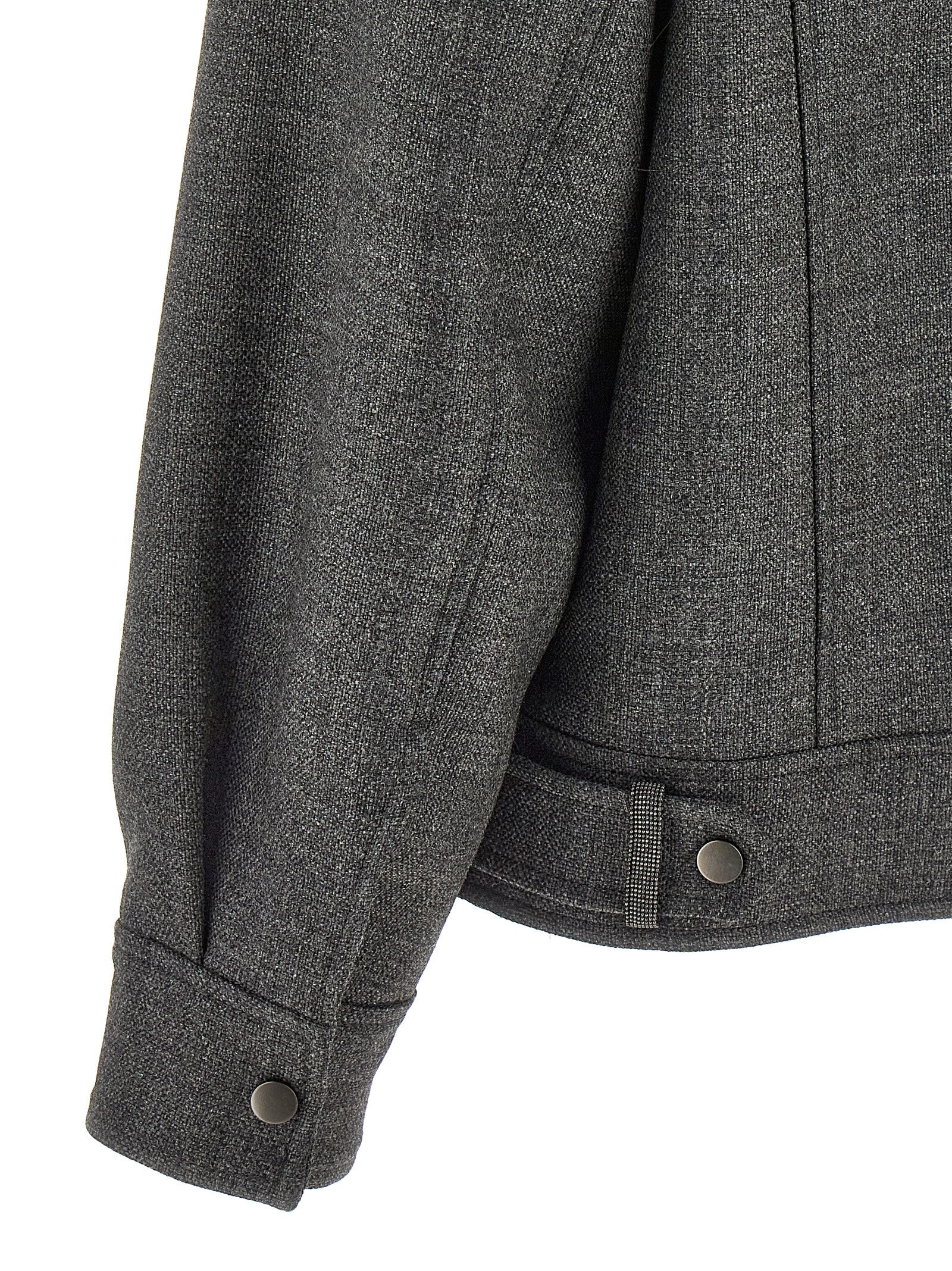 Brunello Cucinelli Wool Biker Jacker