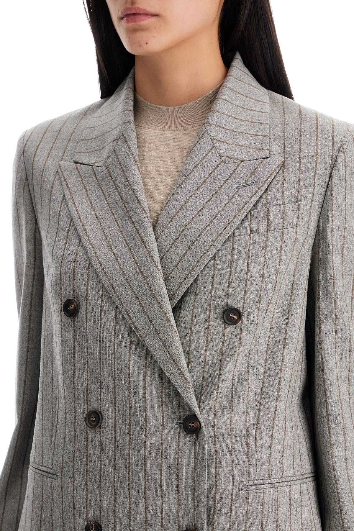 Brunello Cucinelli Double-Breasted Mouliné P