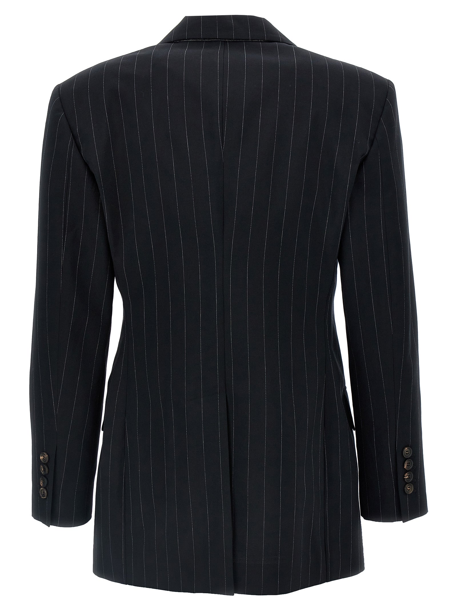 Brunello Cucinelli Pinstriped Double-Breasted Blazer