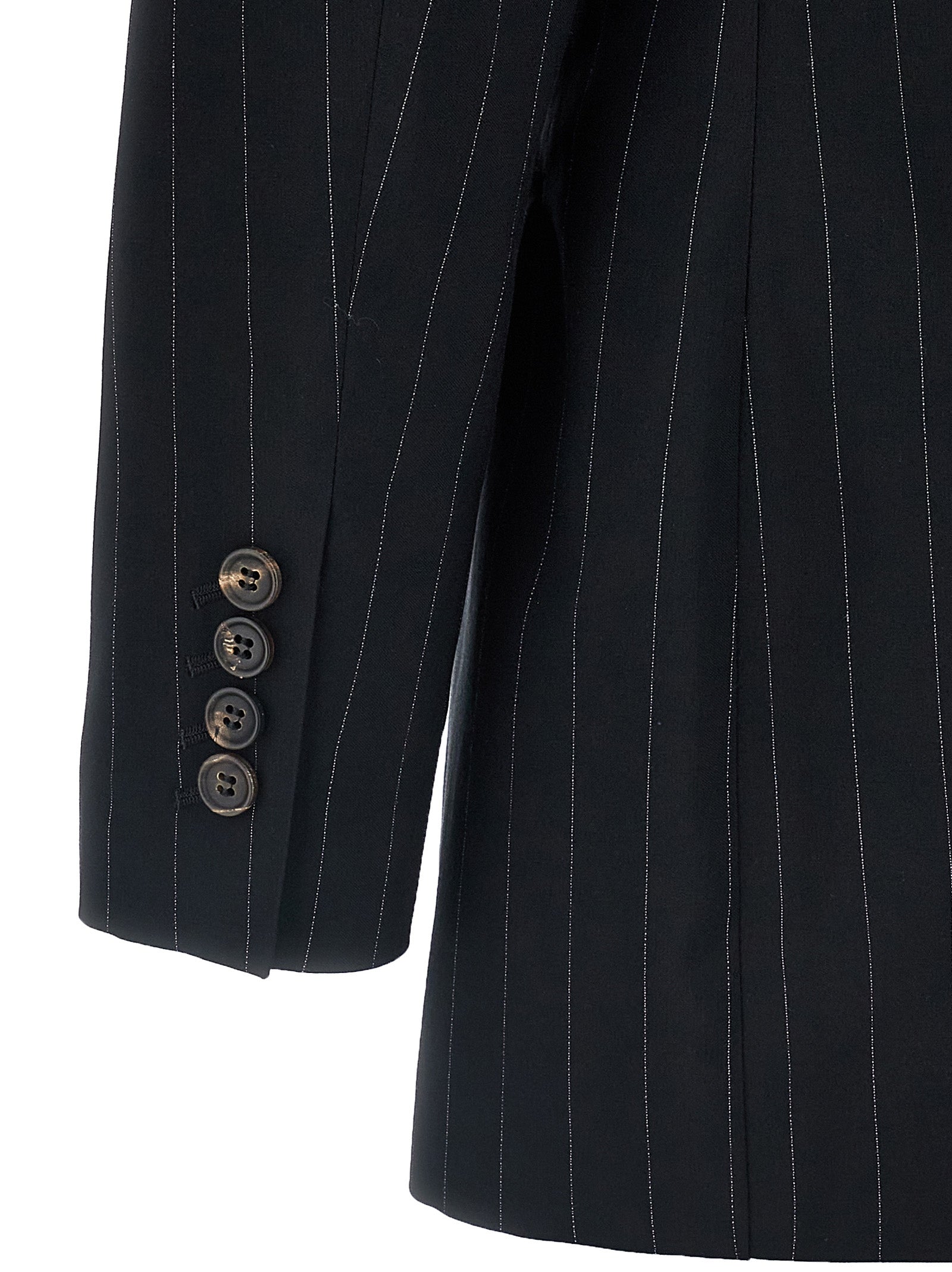 Brunello Cucinelli Pinstriped Double-Breasted Blazer