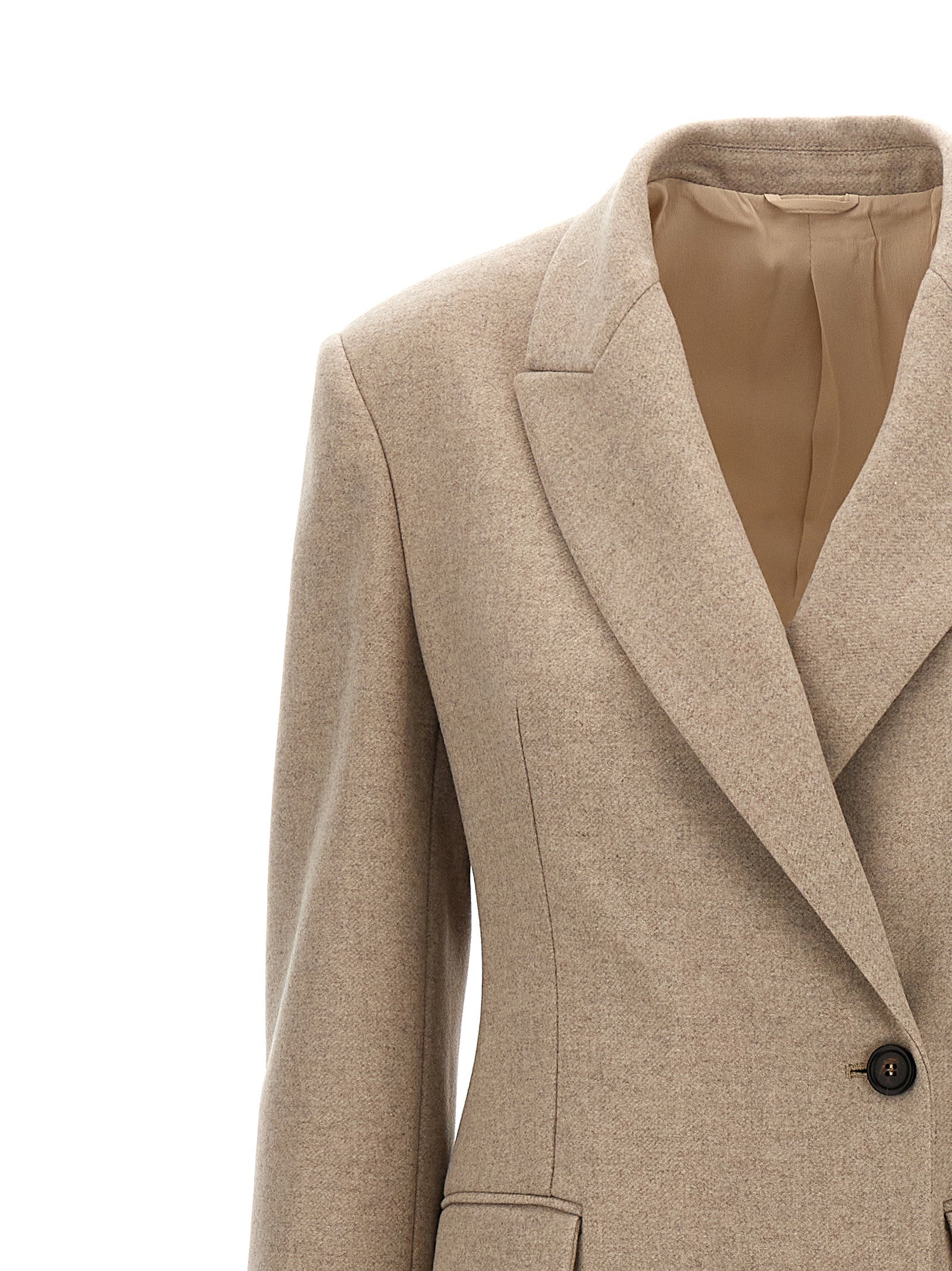 Brunello Cucinelli Single-Breasted Wool Coat