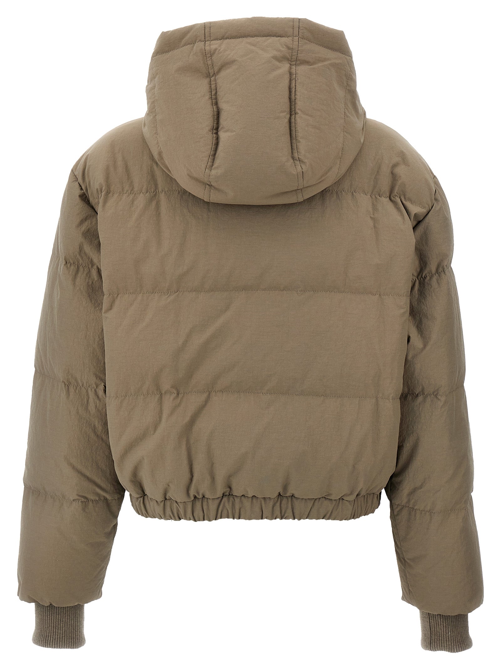 Brunello Cucinelli Hooded Knit Insert Down Jacket