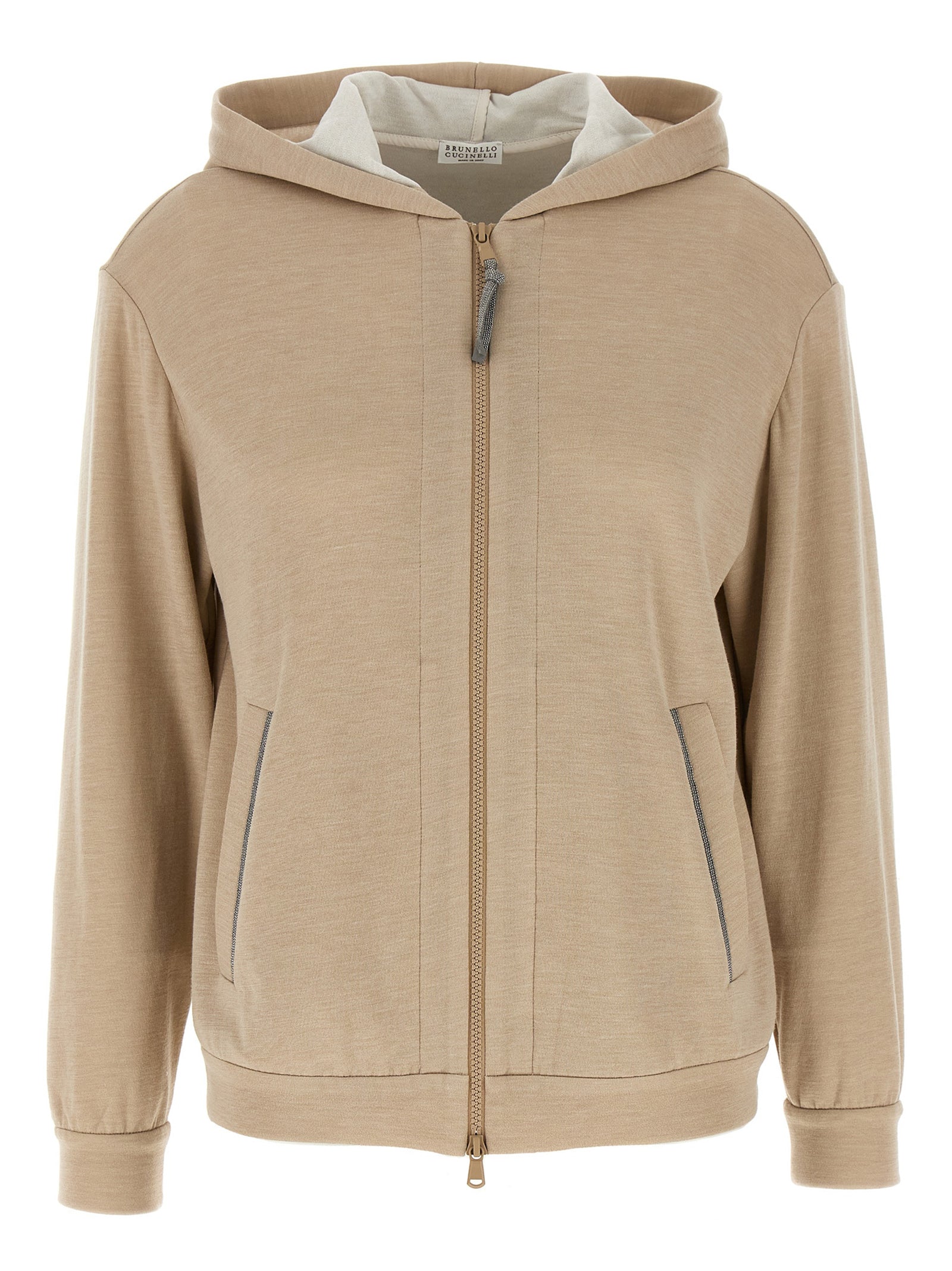 Brunello Cucinelli 'Precious Zipper Pull' Hoodie