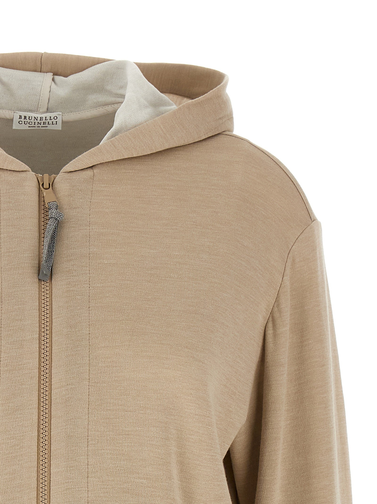 Brunello Cucinelli 'Precious Zipper Pull' Hoodie