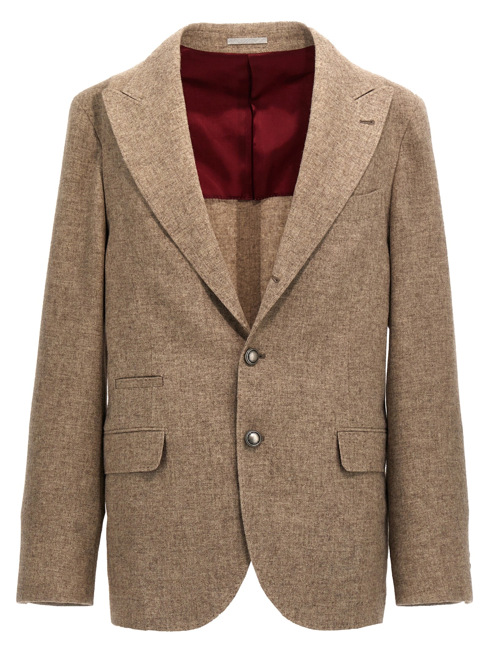 Brunello Cucinelli Single-Breasted Yack Blazer