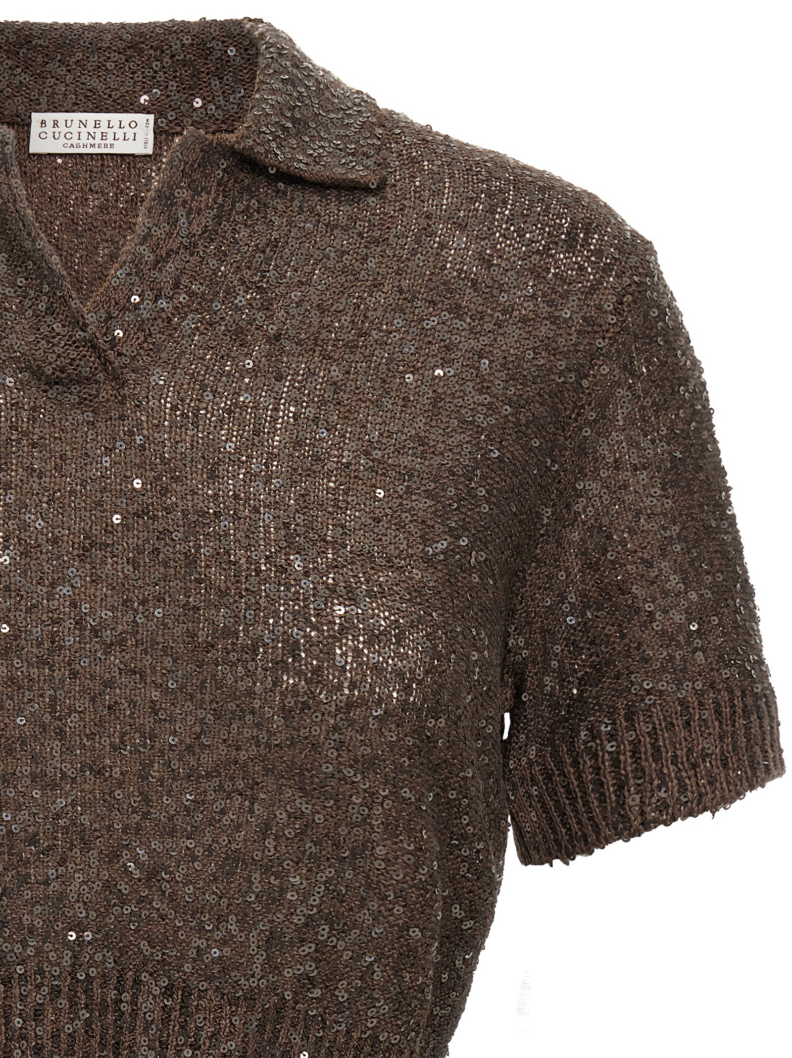 Brunello Cucinelli Sequin Polo Shirt