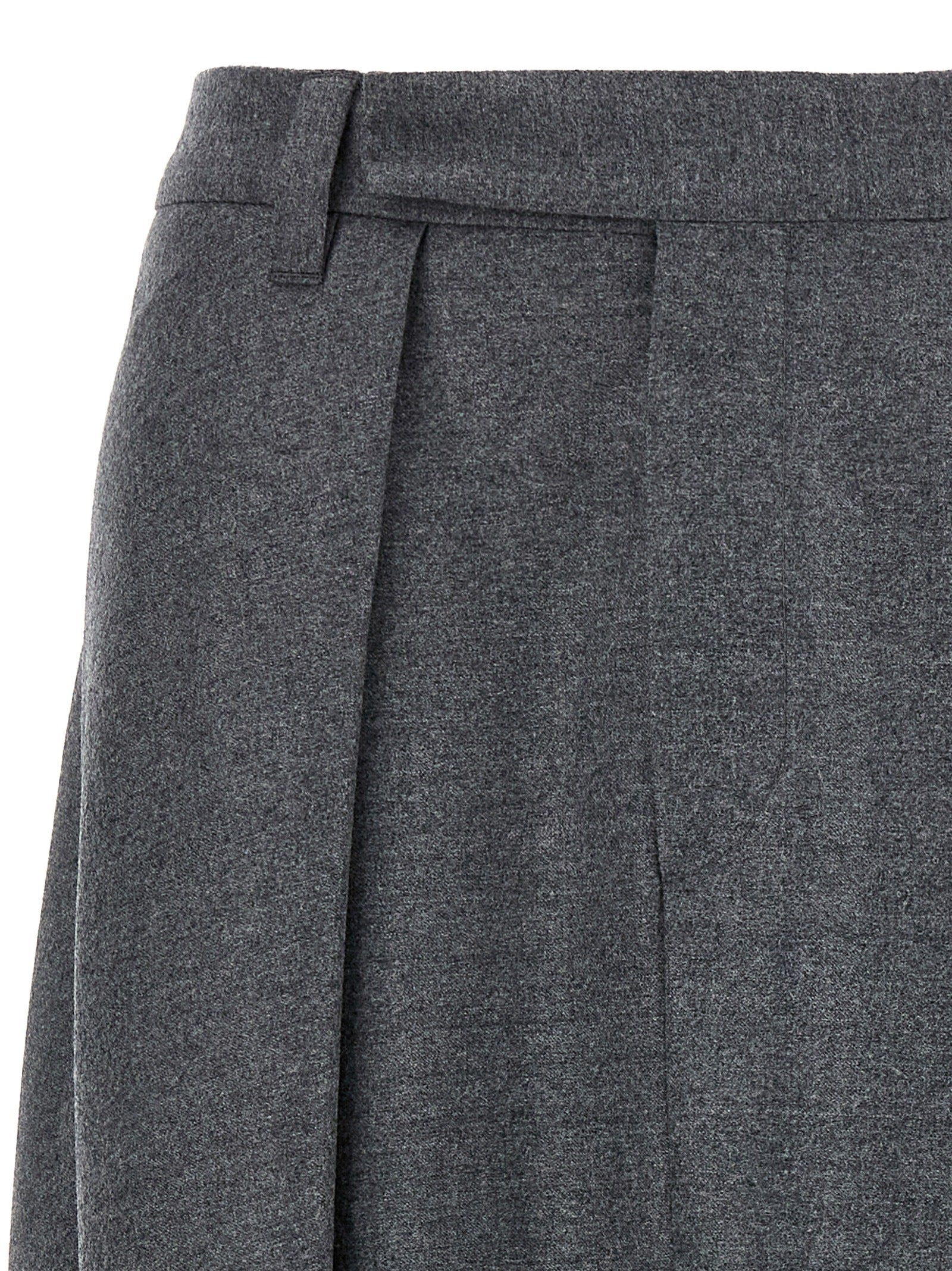 Brunello Cucinelli Asymmetrical Wool Skirt