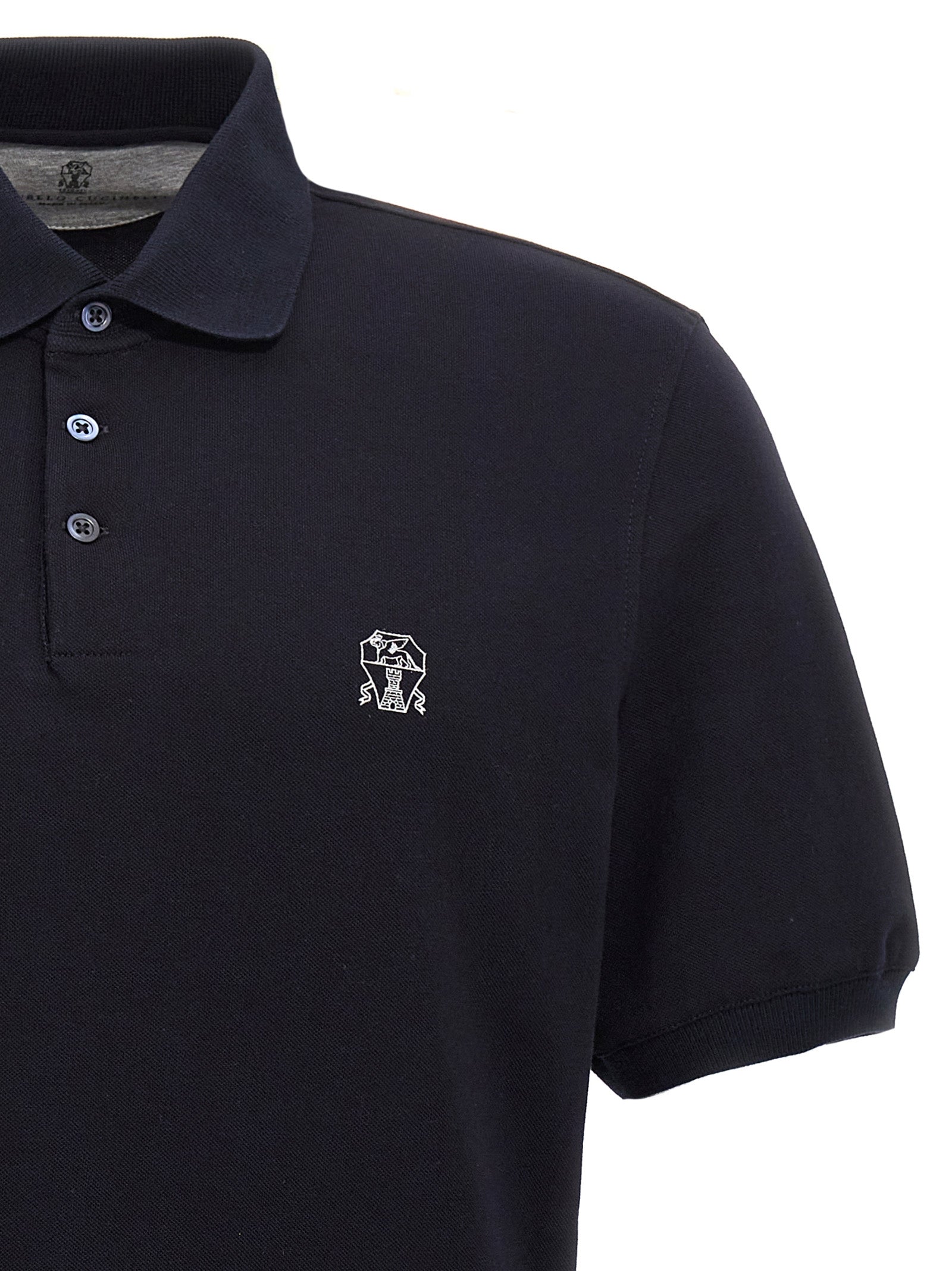 Brunello Cucinelli Logo Print Polo Shirt