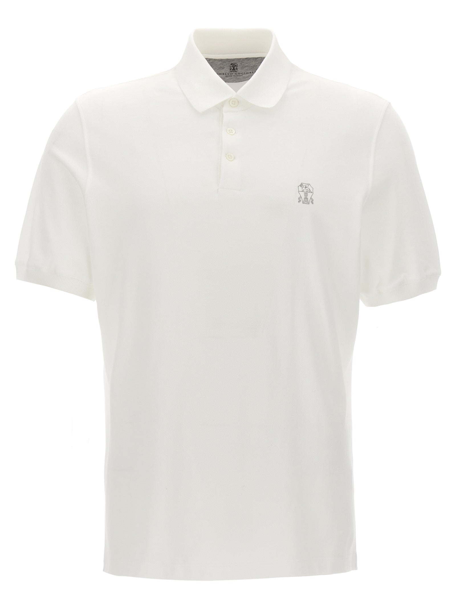 Brunello Cucinelli Logo Print Polo Shirt