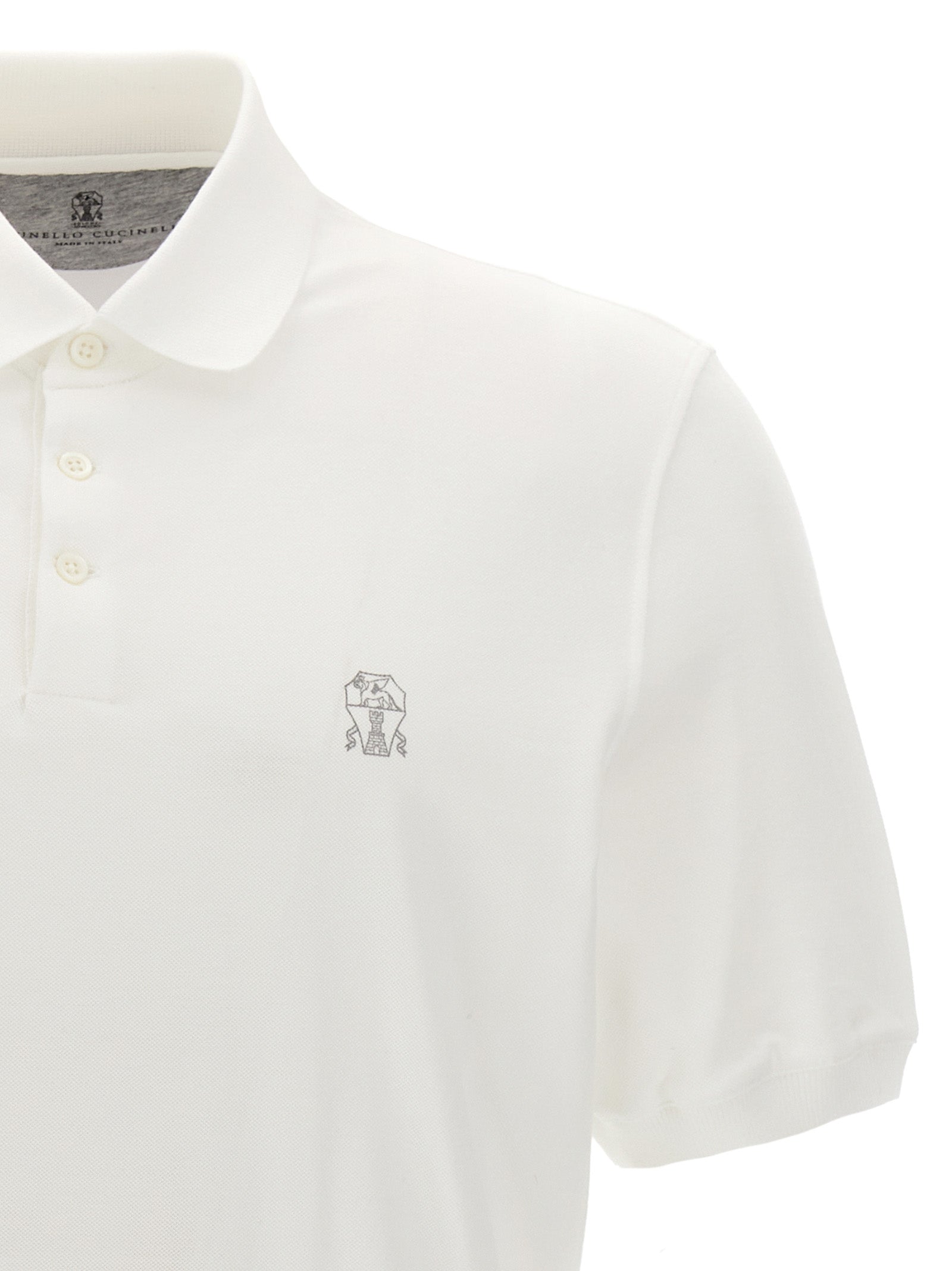 Brunello Cucinelli Logo Print Polo Shirt