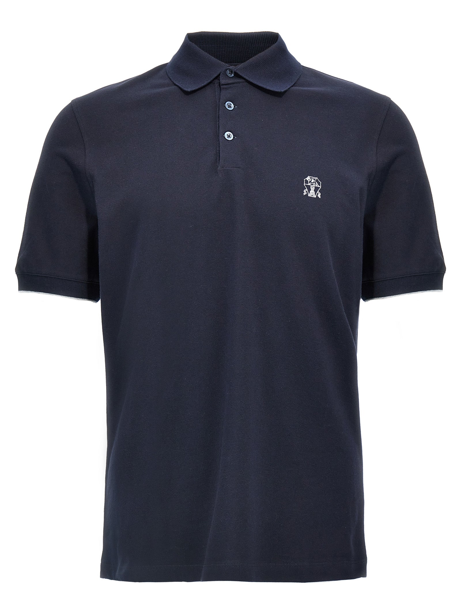 Brunello Cucinelli Logo Piqué Polo Shirt