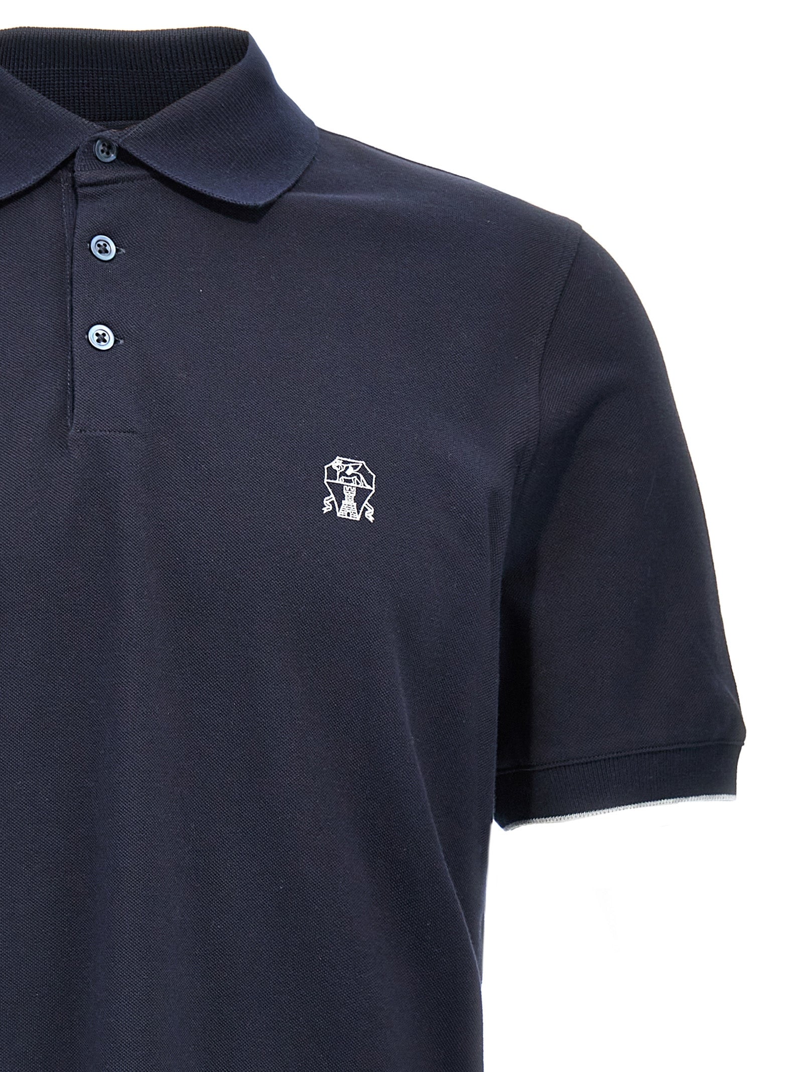 Brunello Cucinelli Logo Piqué Polo Shirt