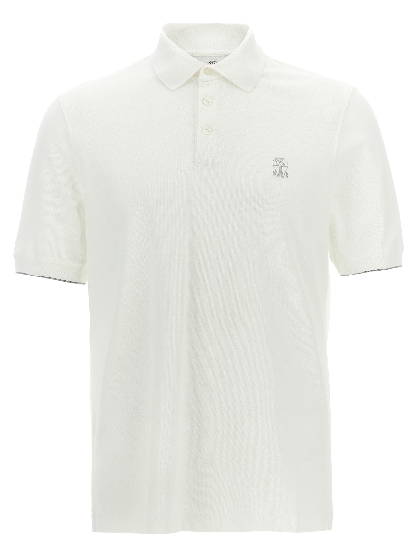 Brunello Cucinelli Logo Piqué Polo Shirt