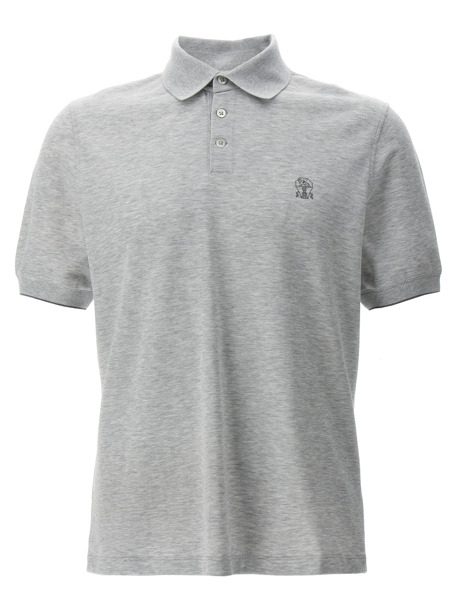 Brunello Cucinelli Logo Piqué Polo Shirt