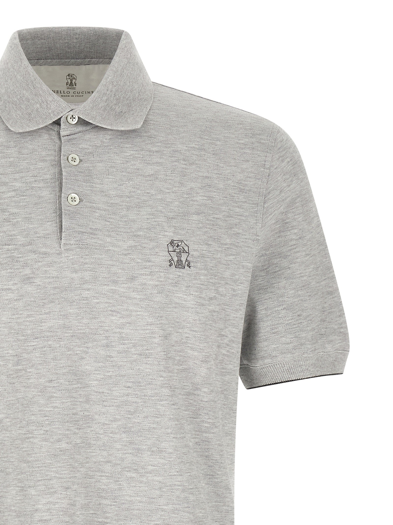 Brunello Cucinelli Logo Piqué Polo Shirt