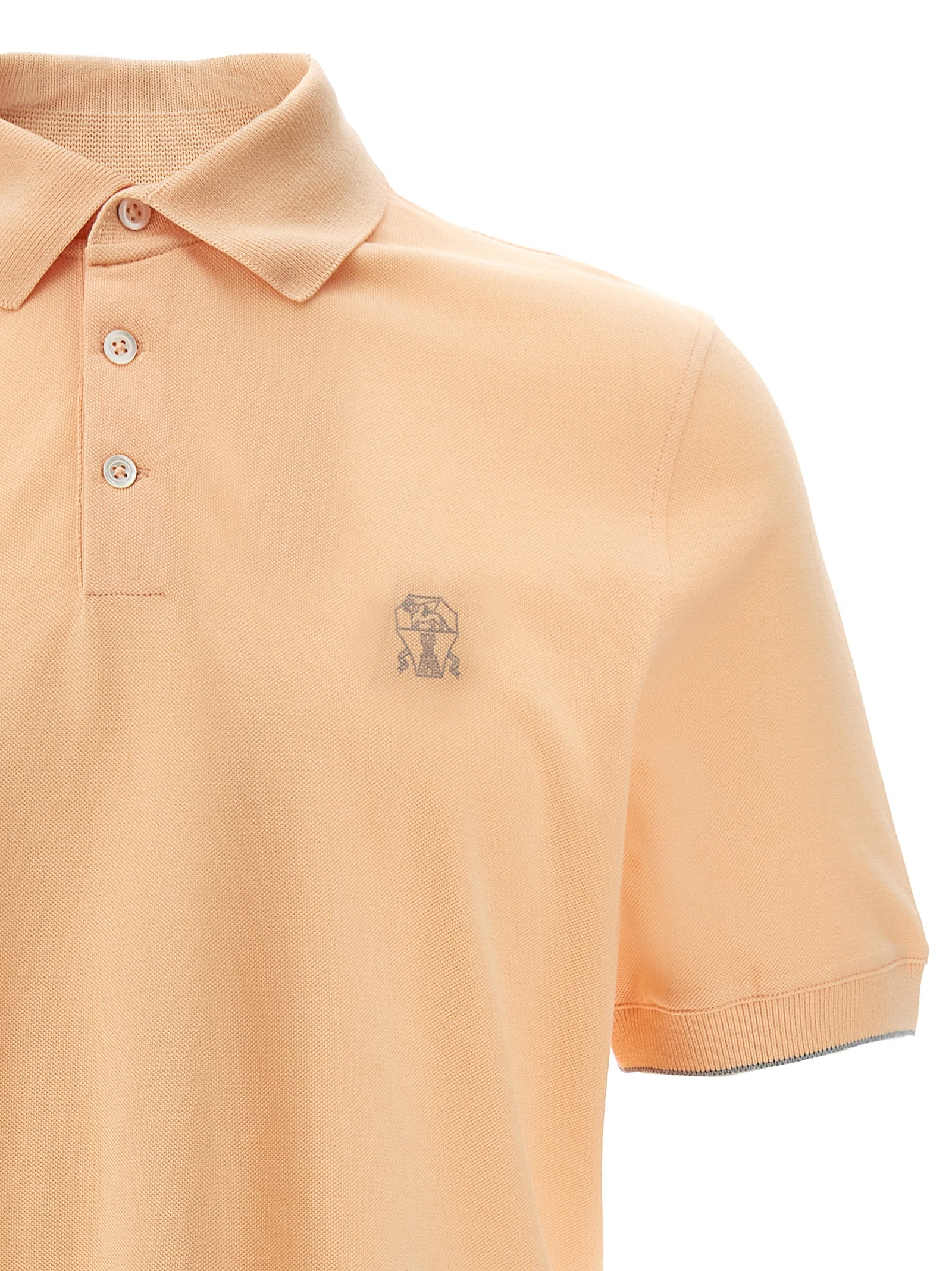 Brunello Cucinelli Logo Piqué Polo Shirt