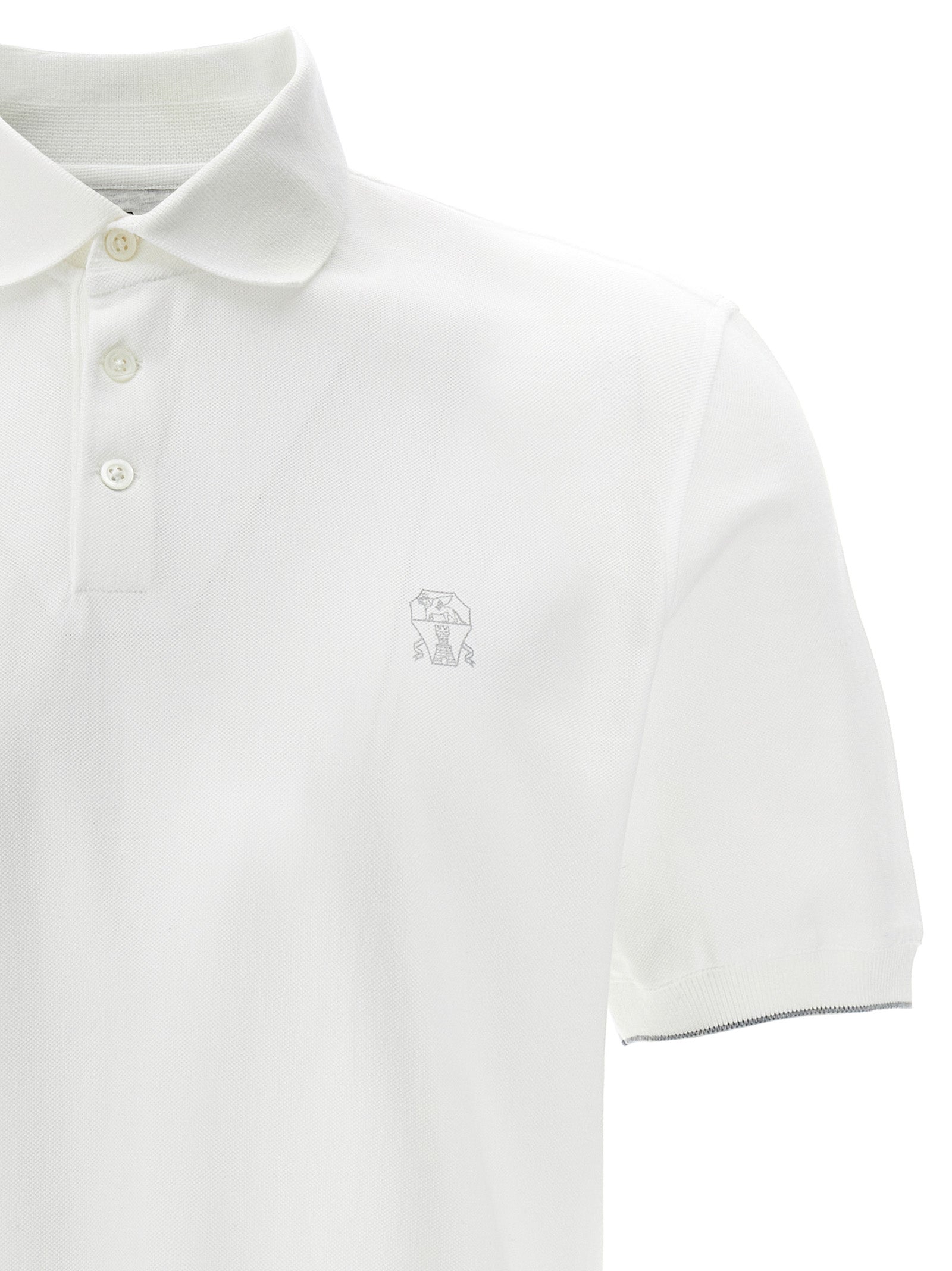 Brunello Cucinelli Logo Piqué Polo Shirt