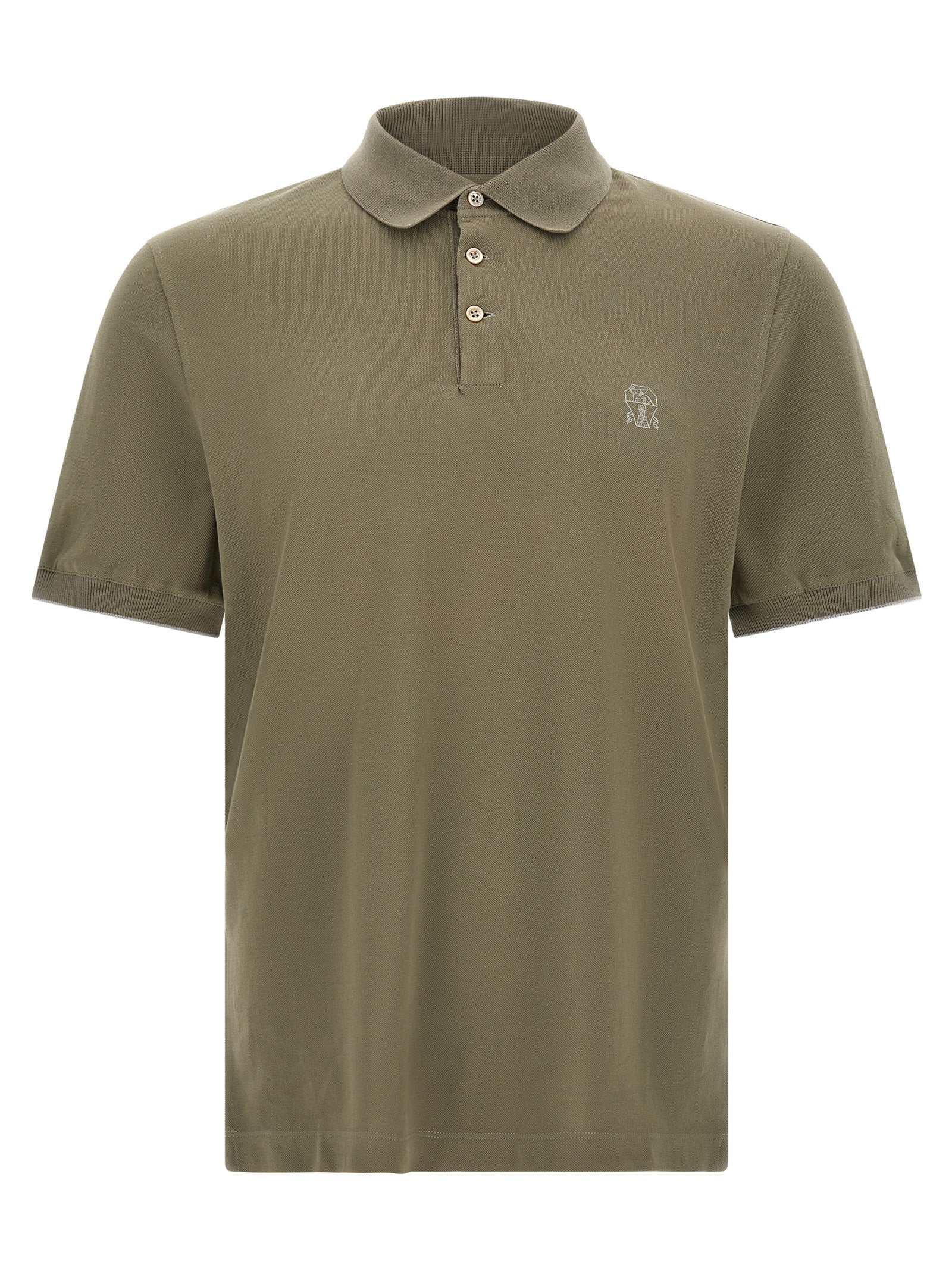 Brunello Cucinelli Logo Piqué Polo Shirt