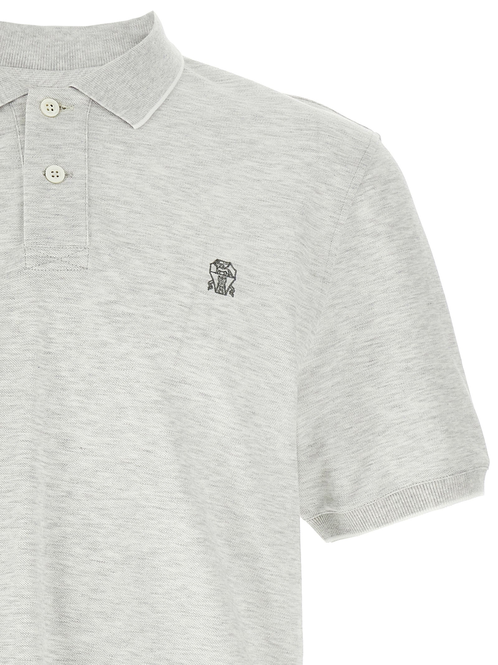 Brunello Cucinelli Logo Piqué Polo Shirt