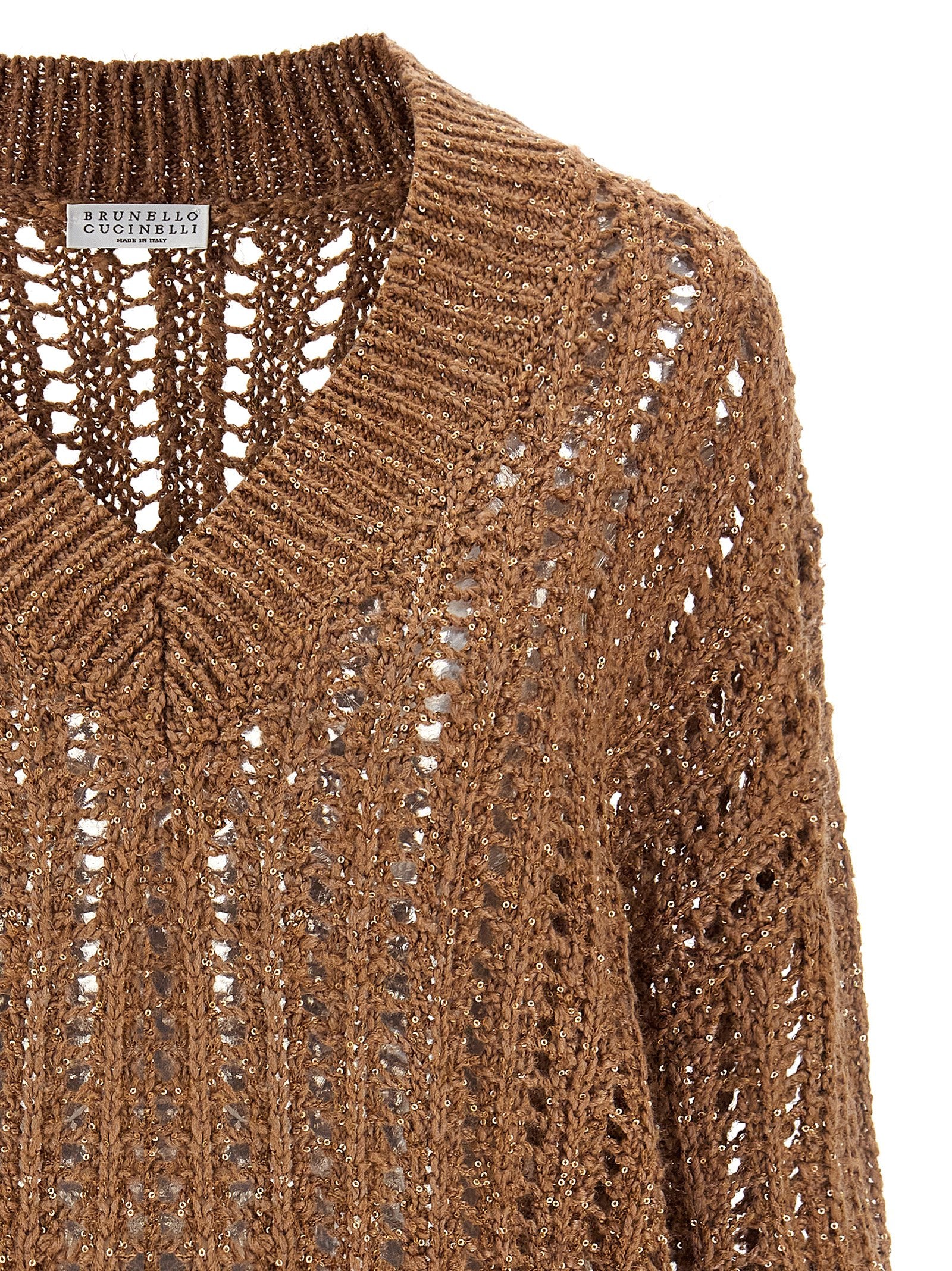 Brunello Cucinelli 'Rustic Dazzling Net' Sweater