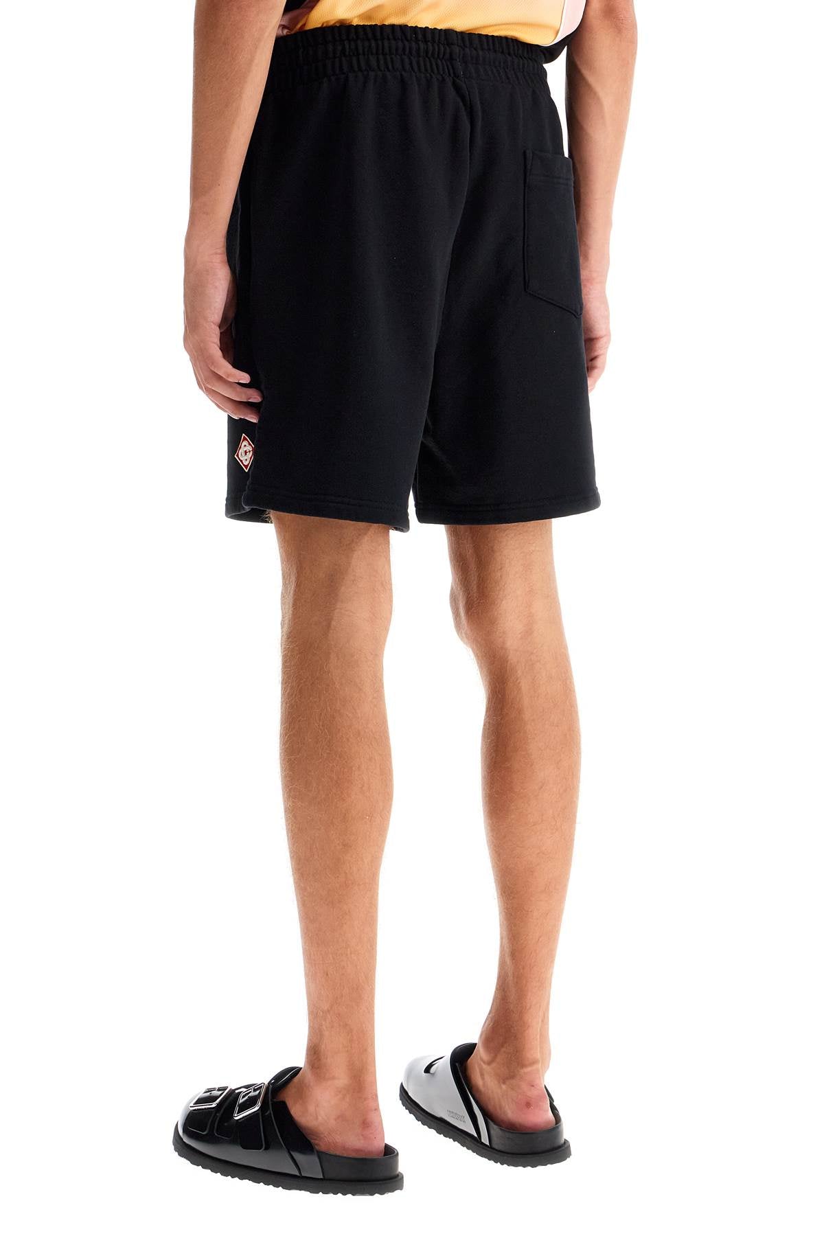 Casablanca Organic Cotton Sports Bermuda Shorts Black