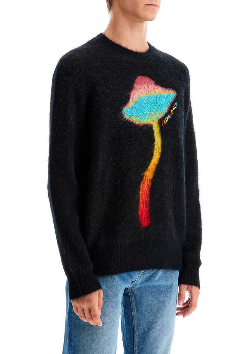 Casablanca Rainbow Mushroom Sweater Black