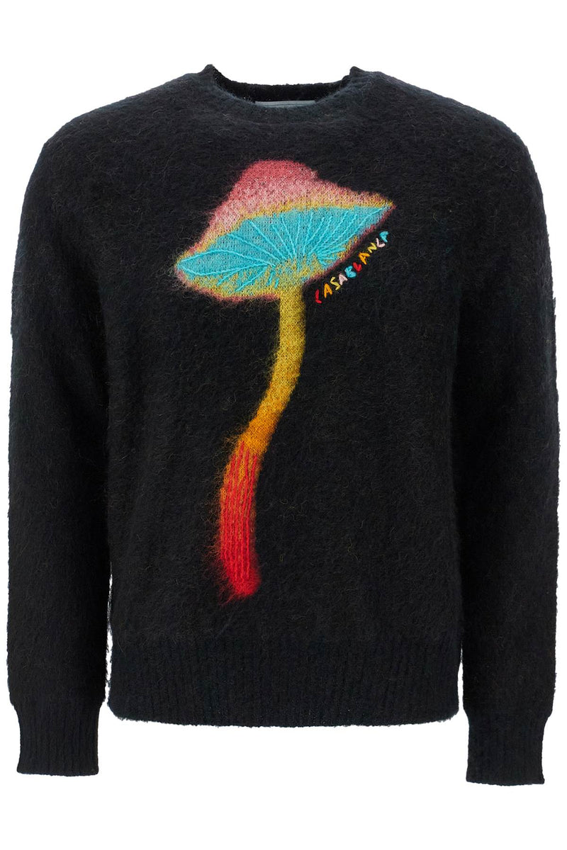 Casablanca Rainbow Mushroom Sweater Black