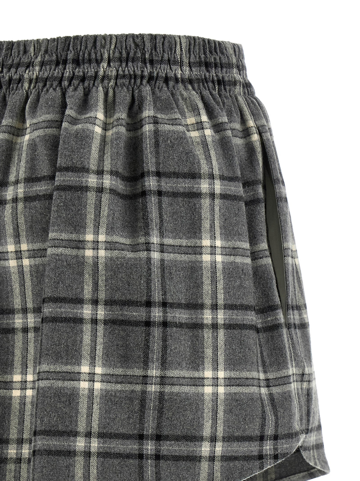 Miu Miu Check Flannel Skirt