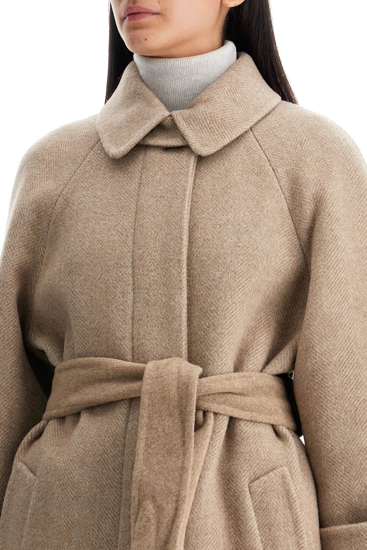 Brunello Cucinelli Wool And Cashmere Coat With Belt